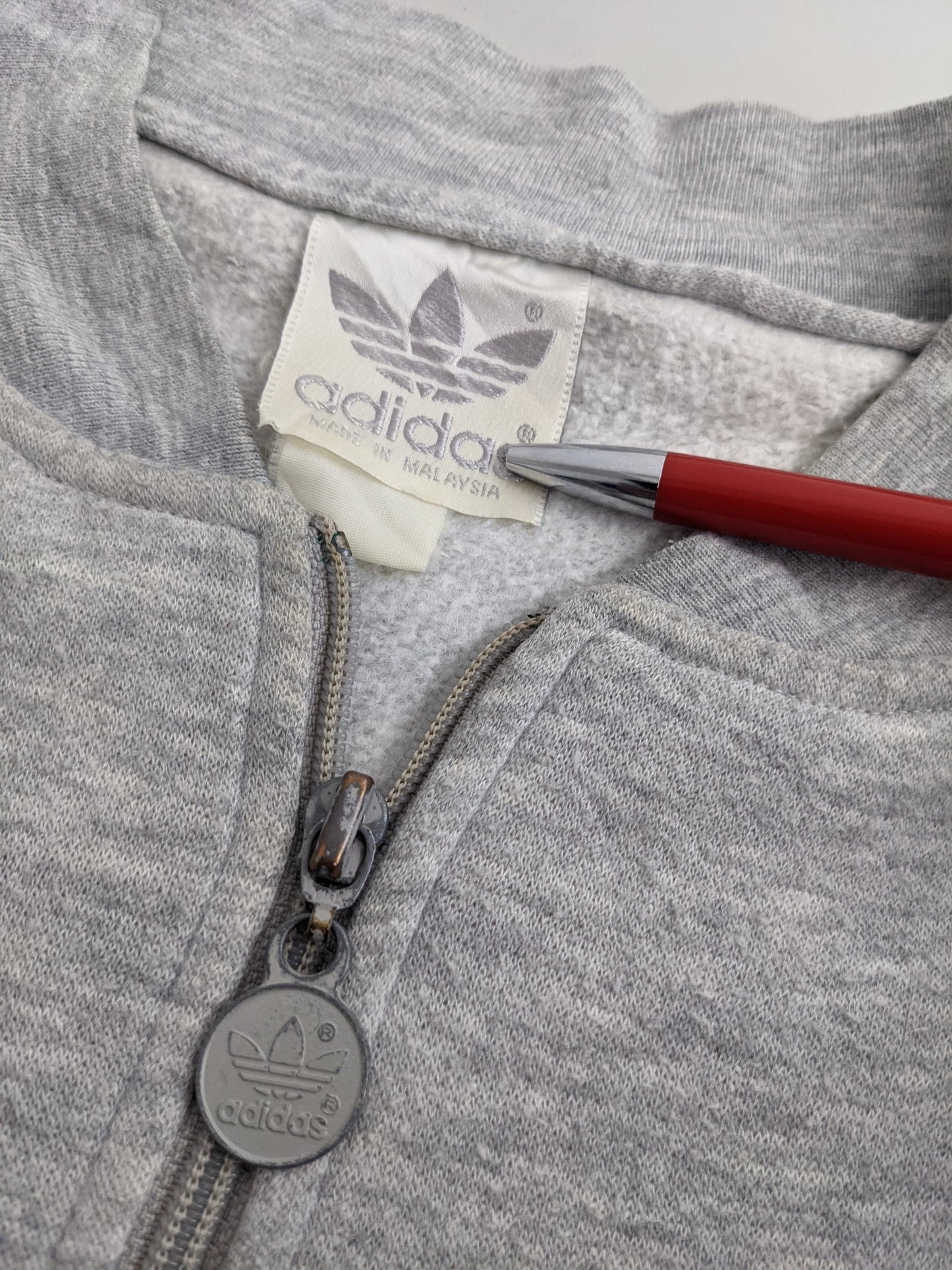 90s Adidas Sweatshirt Grey Blue L