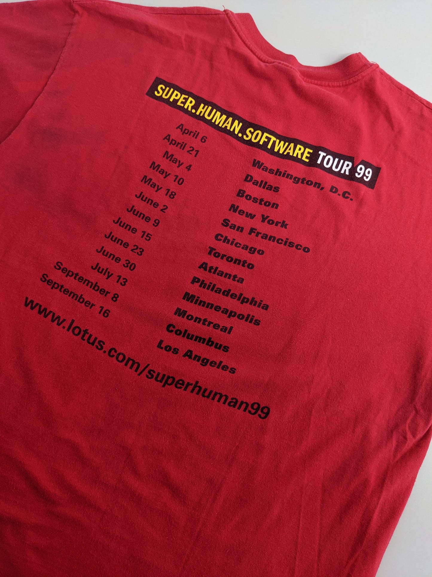 90s Hanes Lotus R5 Software T-Shirt Red XL