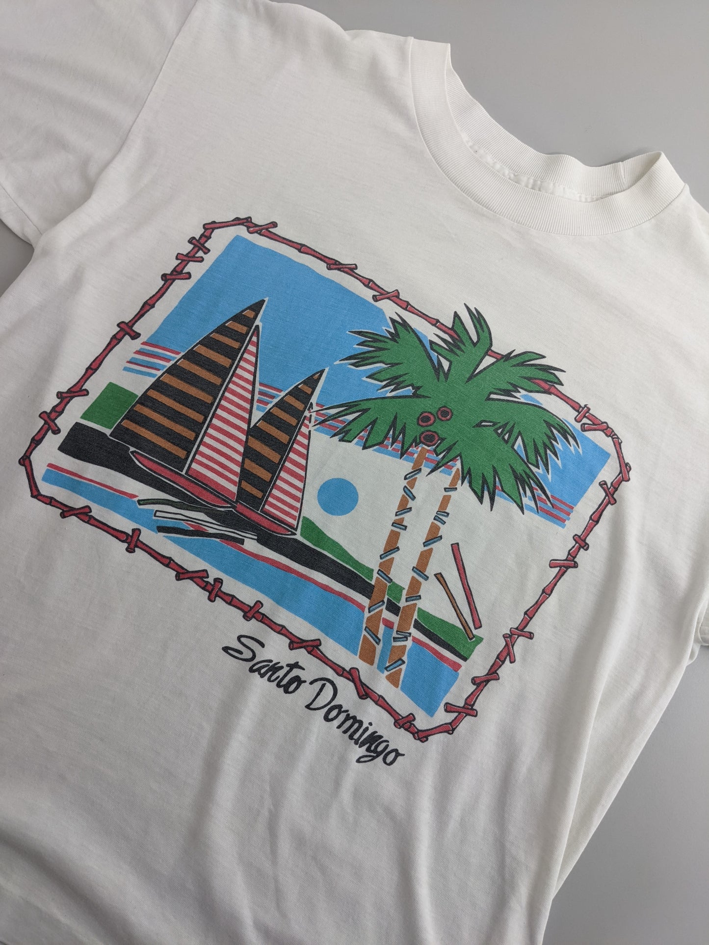 90s Santo Domingo Tourist T-Shirt White M