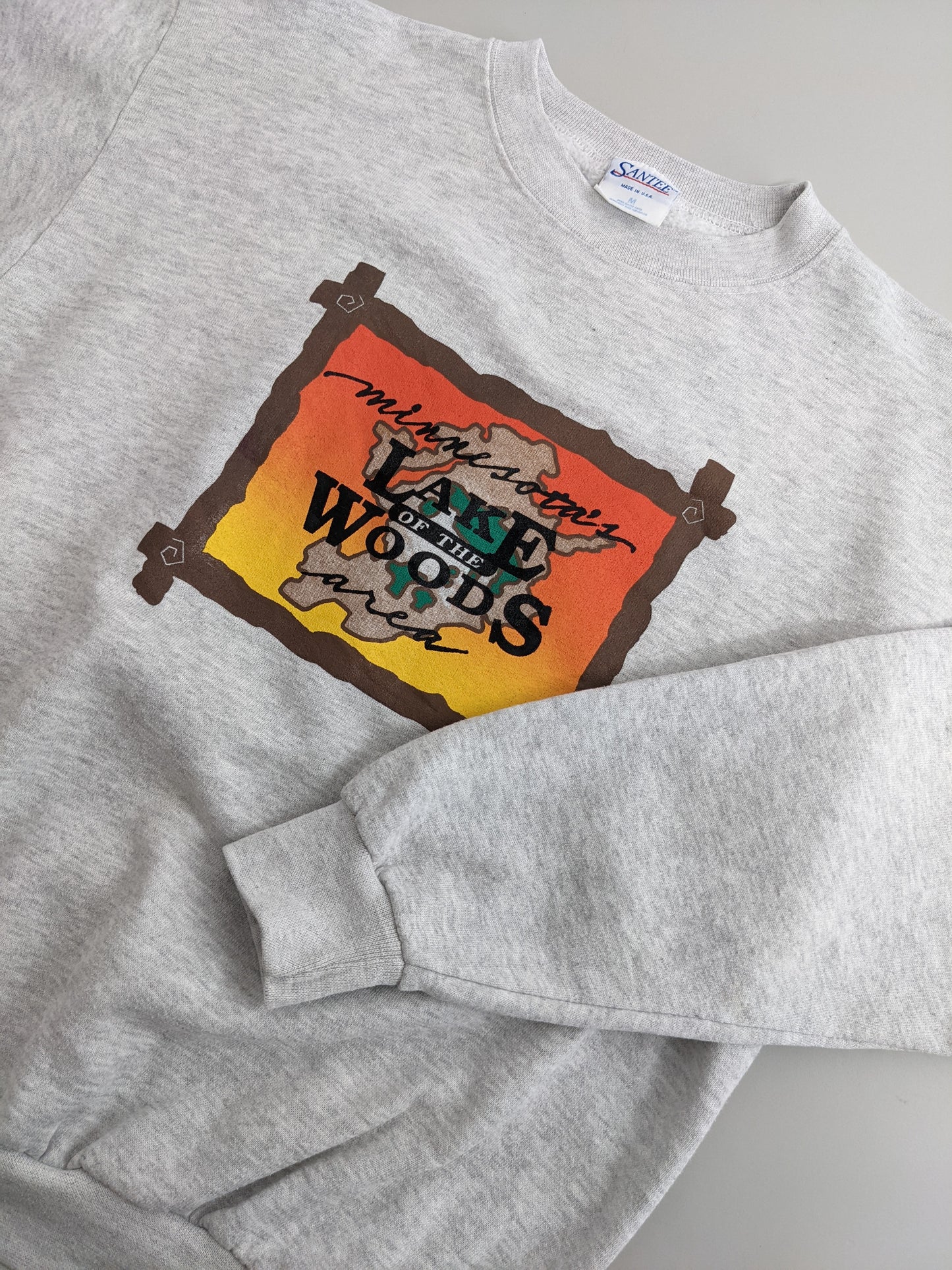 90s Santee Minnesota Tourist Sweatshirt Grey M