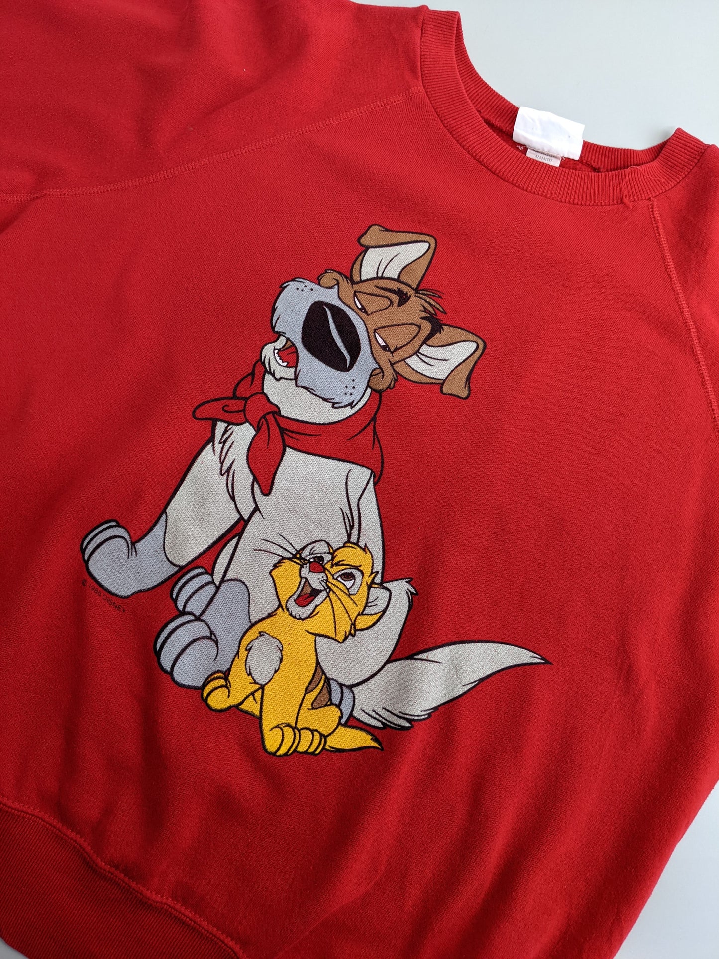 80s Basset Walker Oliver & Dodger Sweatshirt Red XL