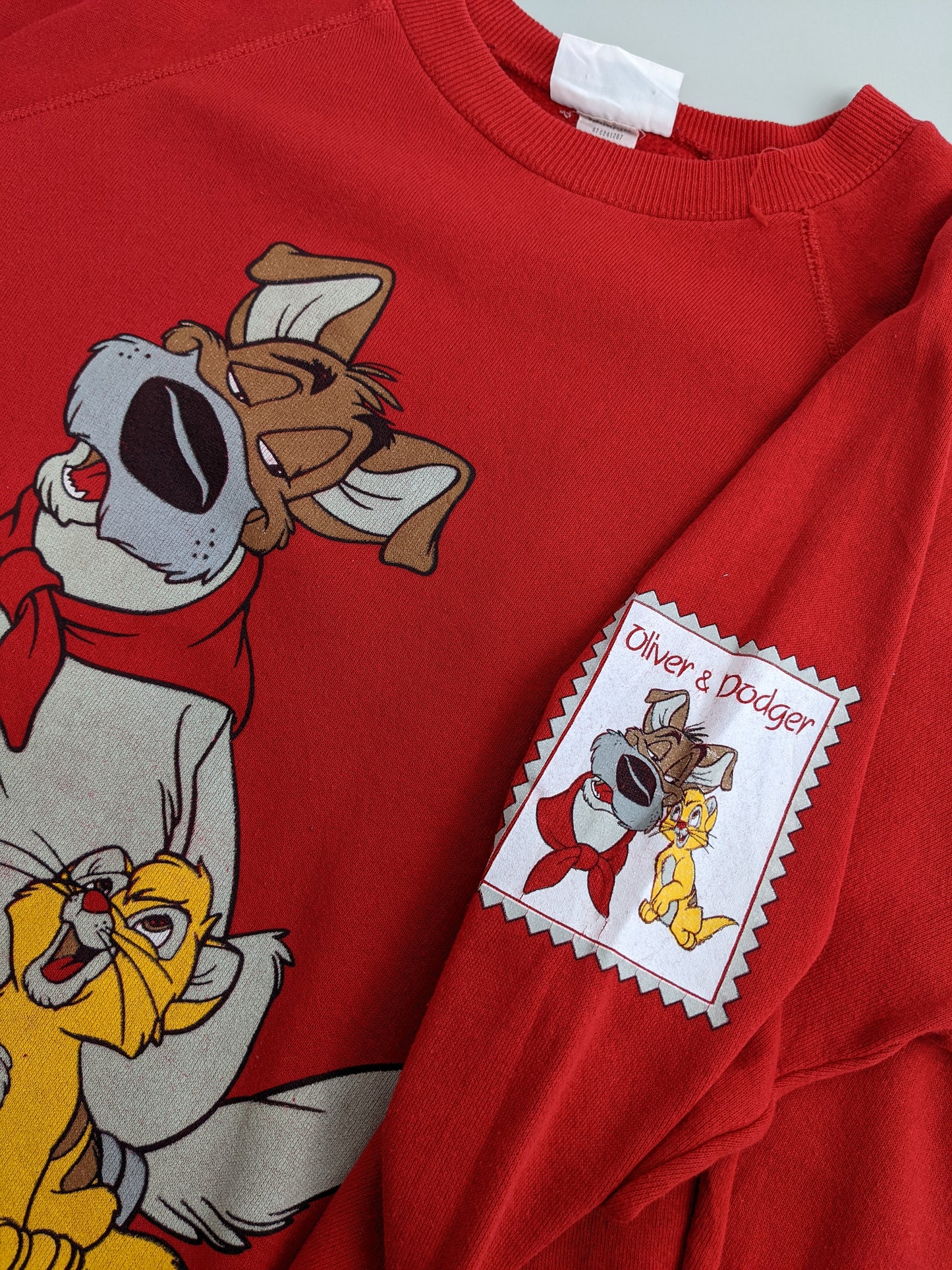 80s Basset Walker Oliver & Dodger Sweatshirt Red XL