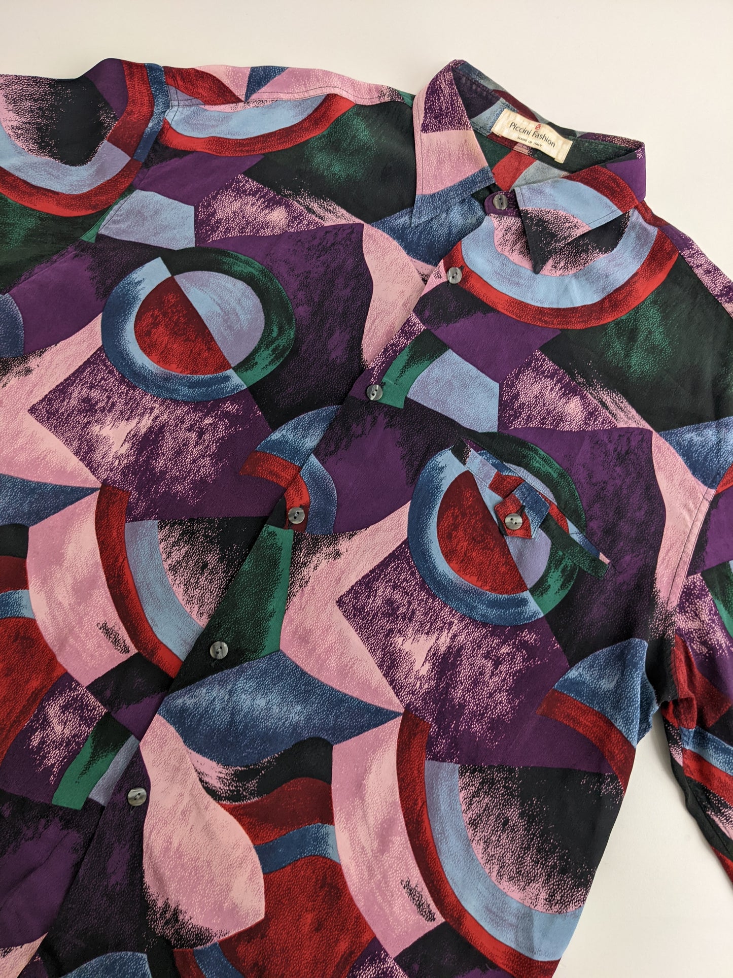 90s Piccini Fashion Shirt Purple Red M