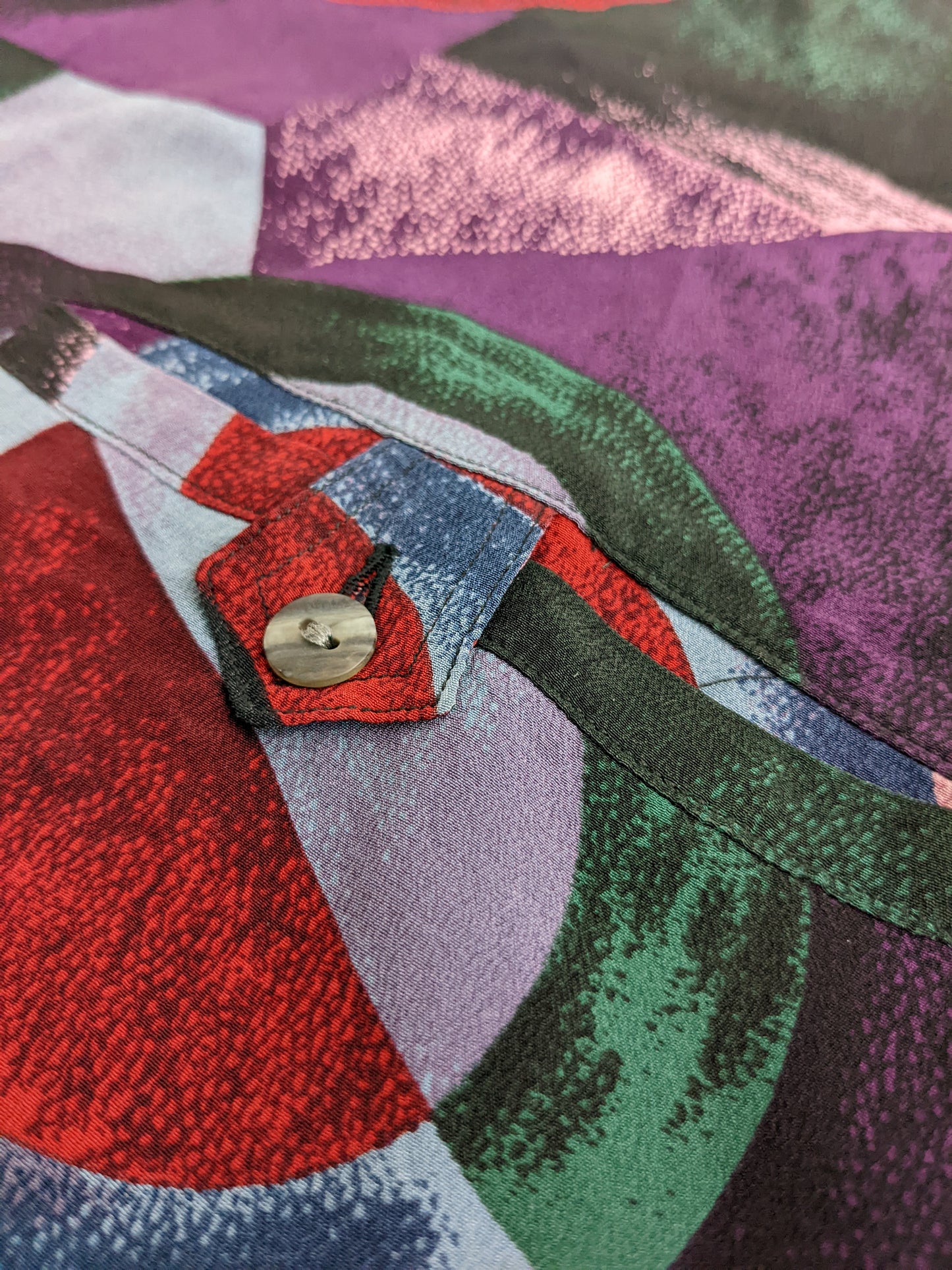 90s Piccini Fashion Shirt Purple Red M