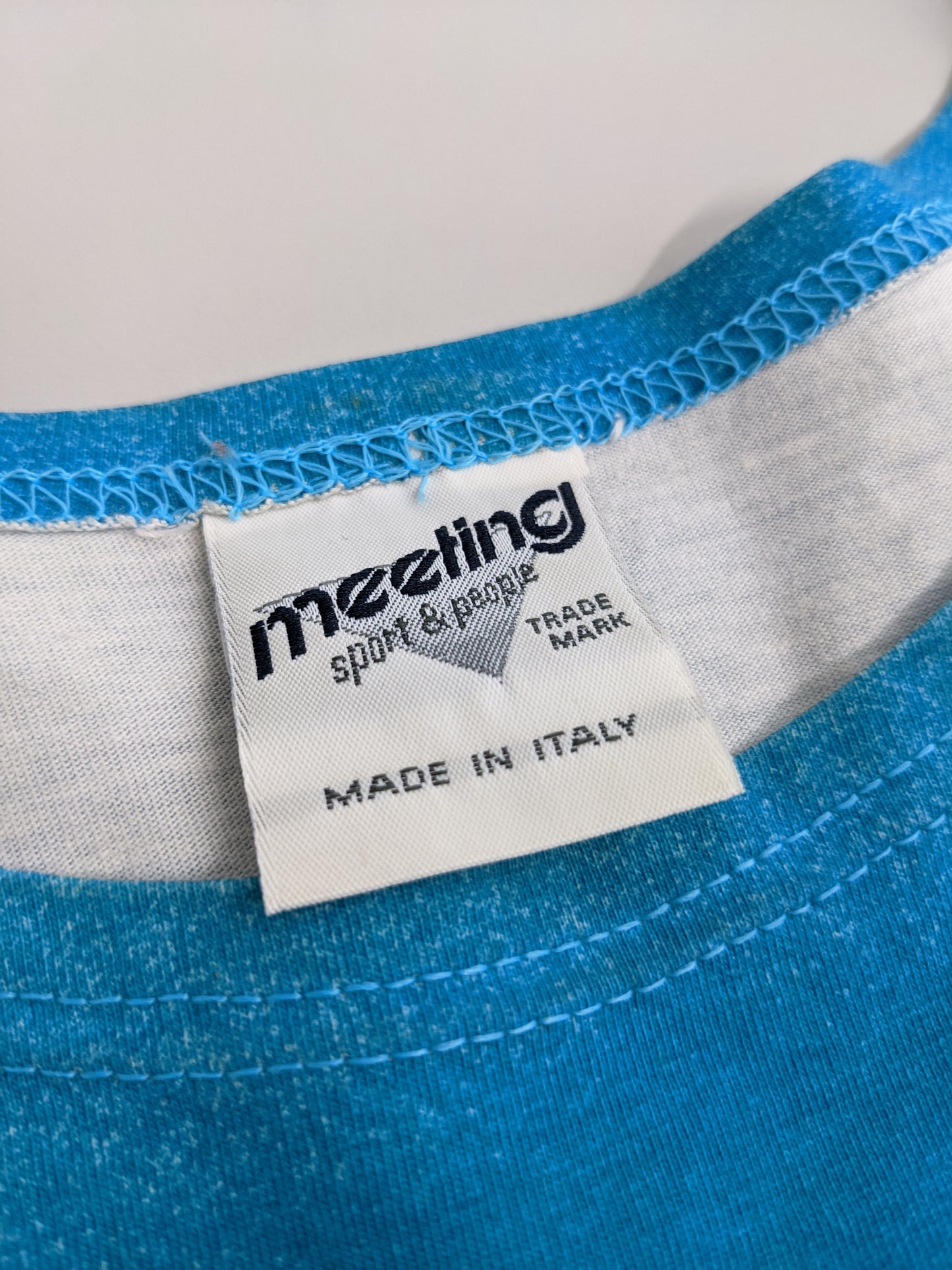 90s Meeting Sport & People Hawaii T-Shirt Blue L