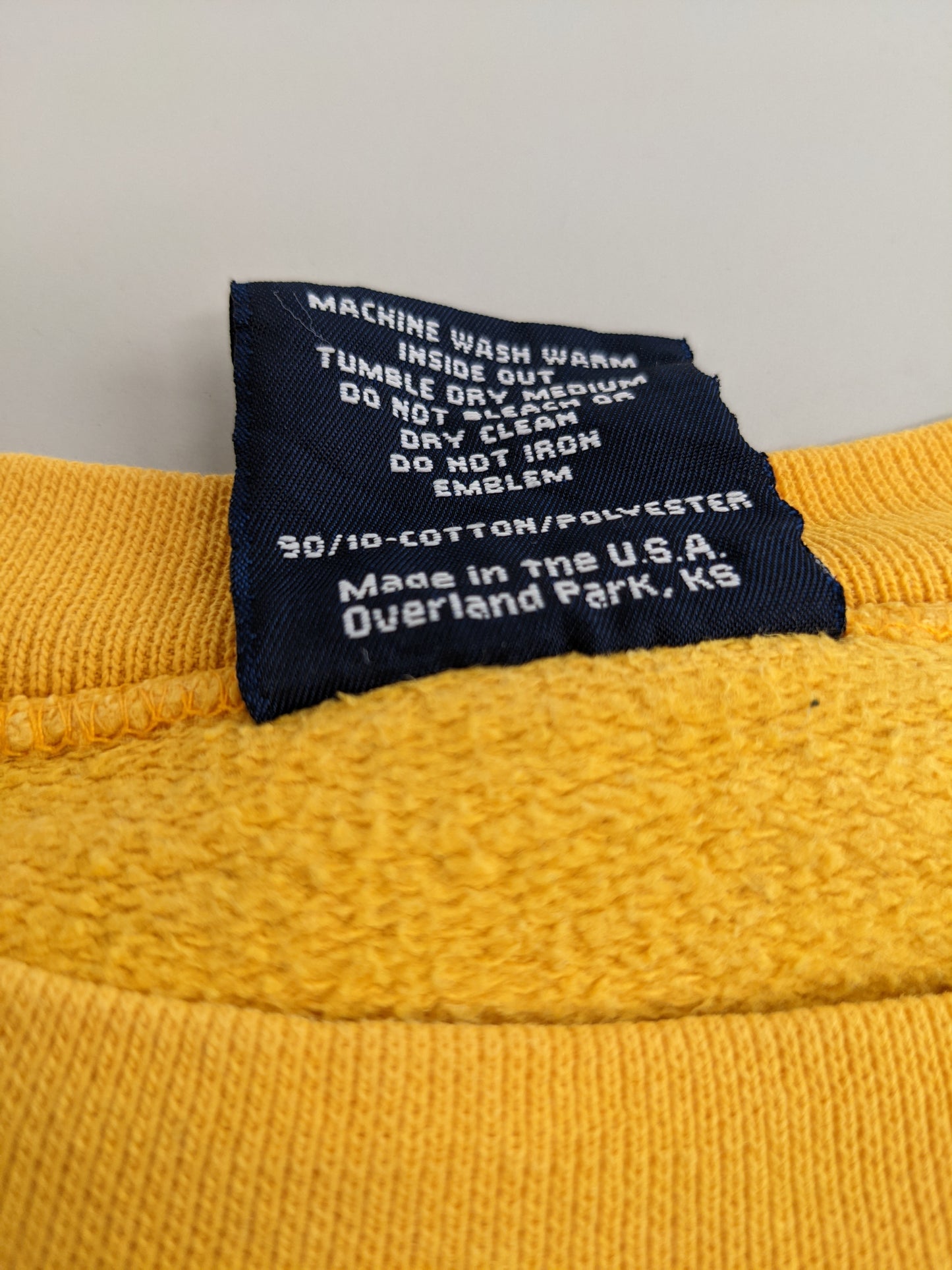 90s Jones & Mitchell Central Michigan Sweatshirt Yellow L