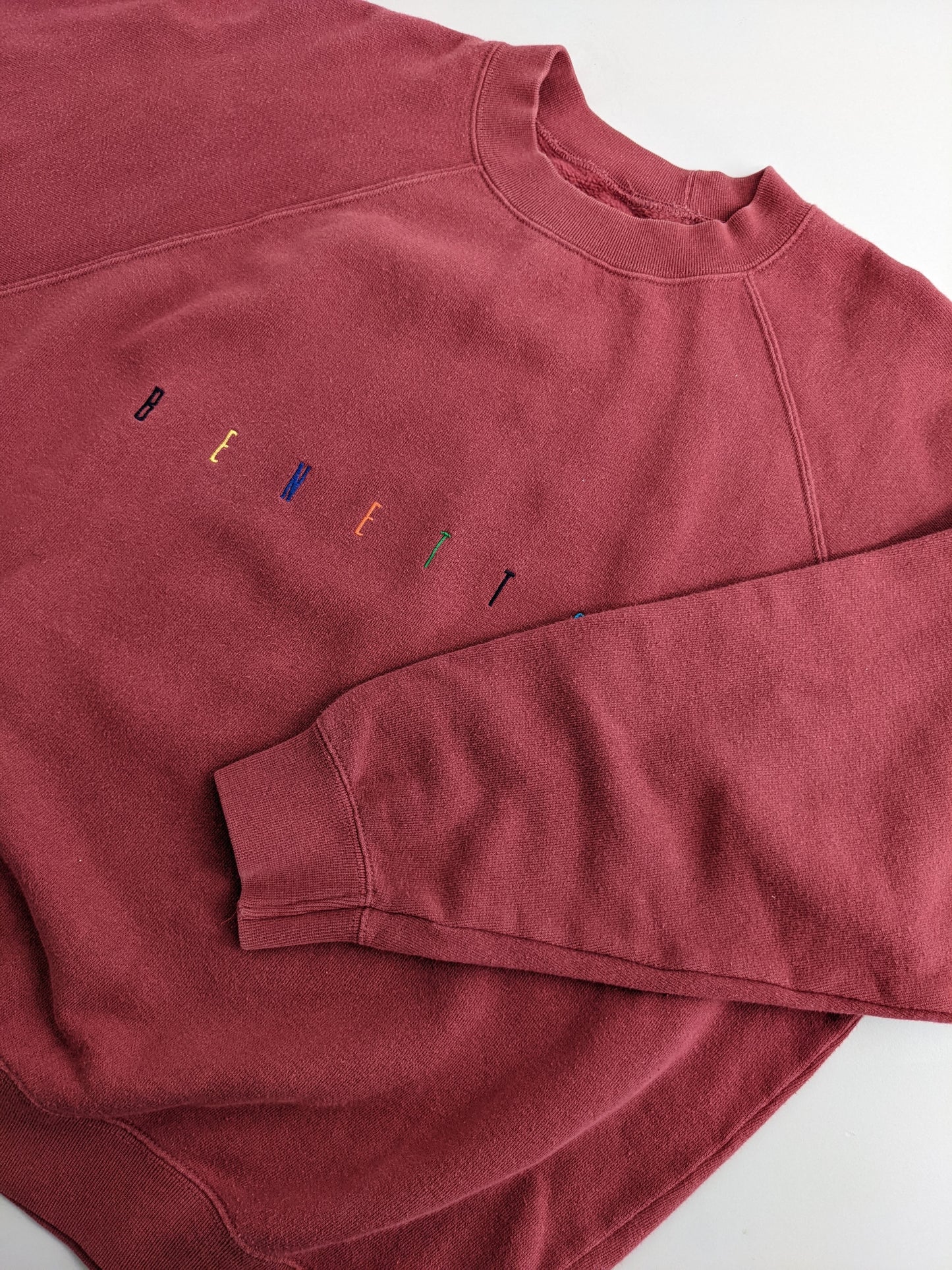 80s United Colors of Benetton Sweatshirt Red L