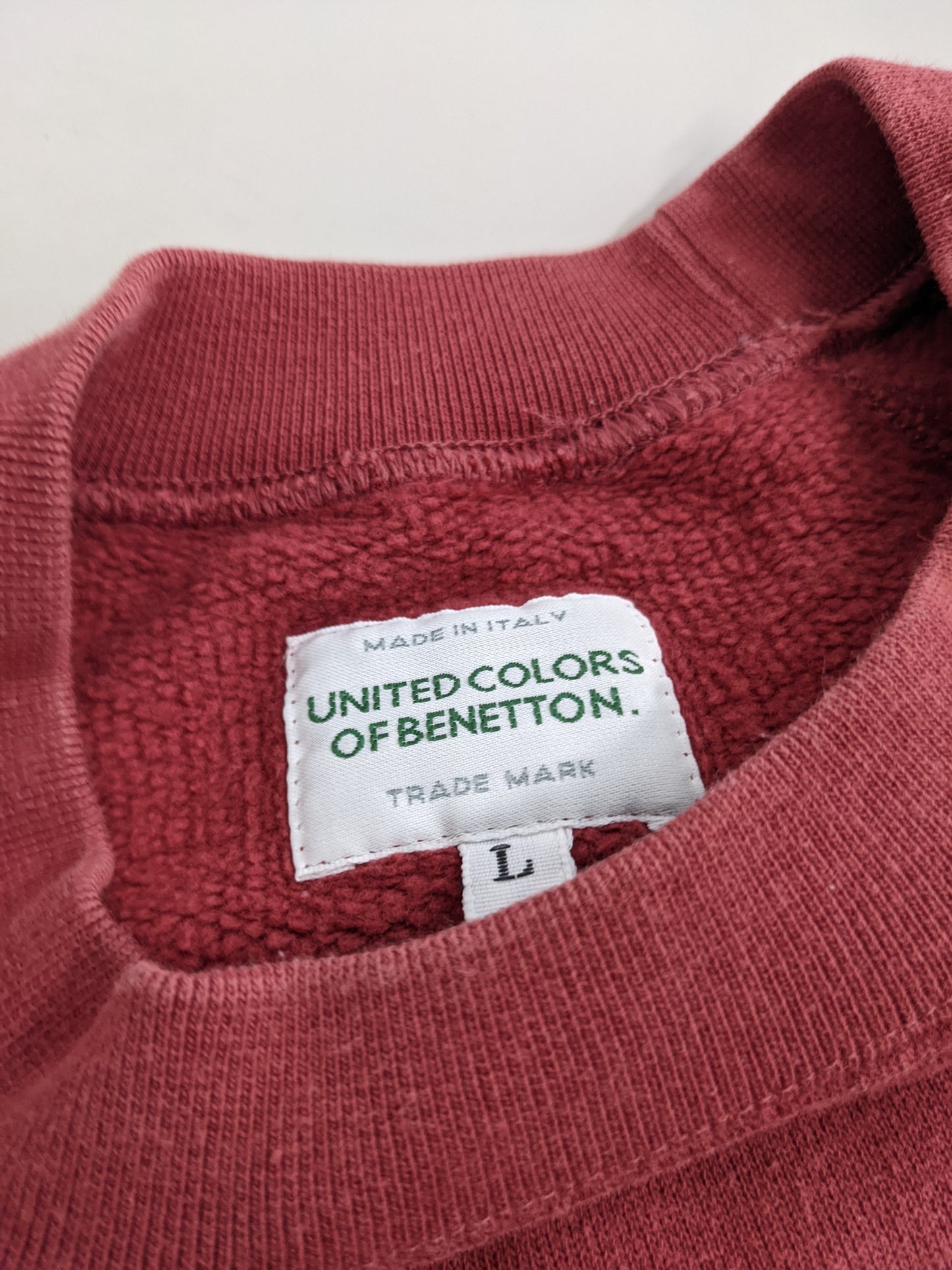 80s United Colors of Benetton Sweatshirt Red L