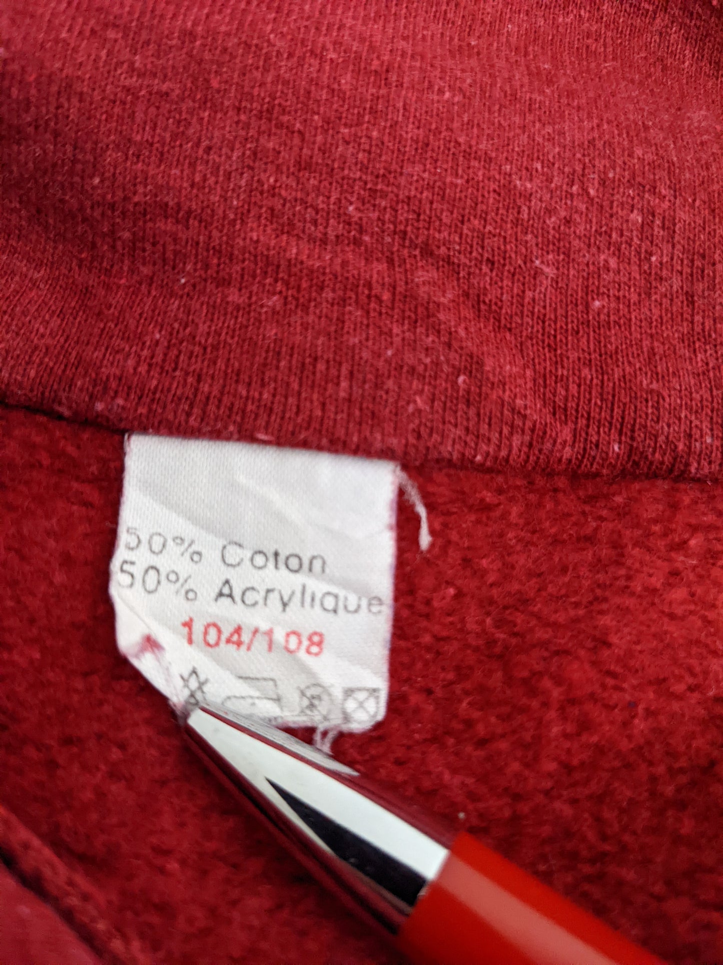 90s Unbranded Sweatshirt Blue Red M