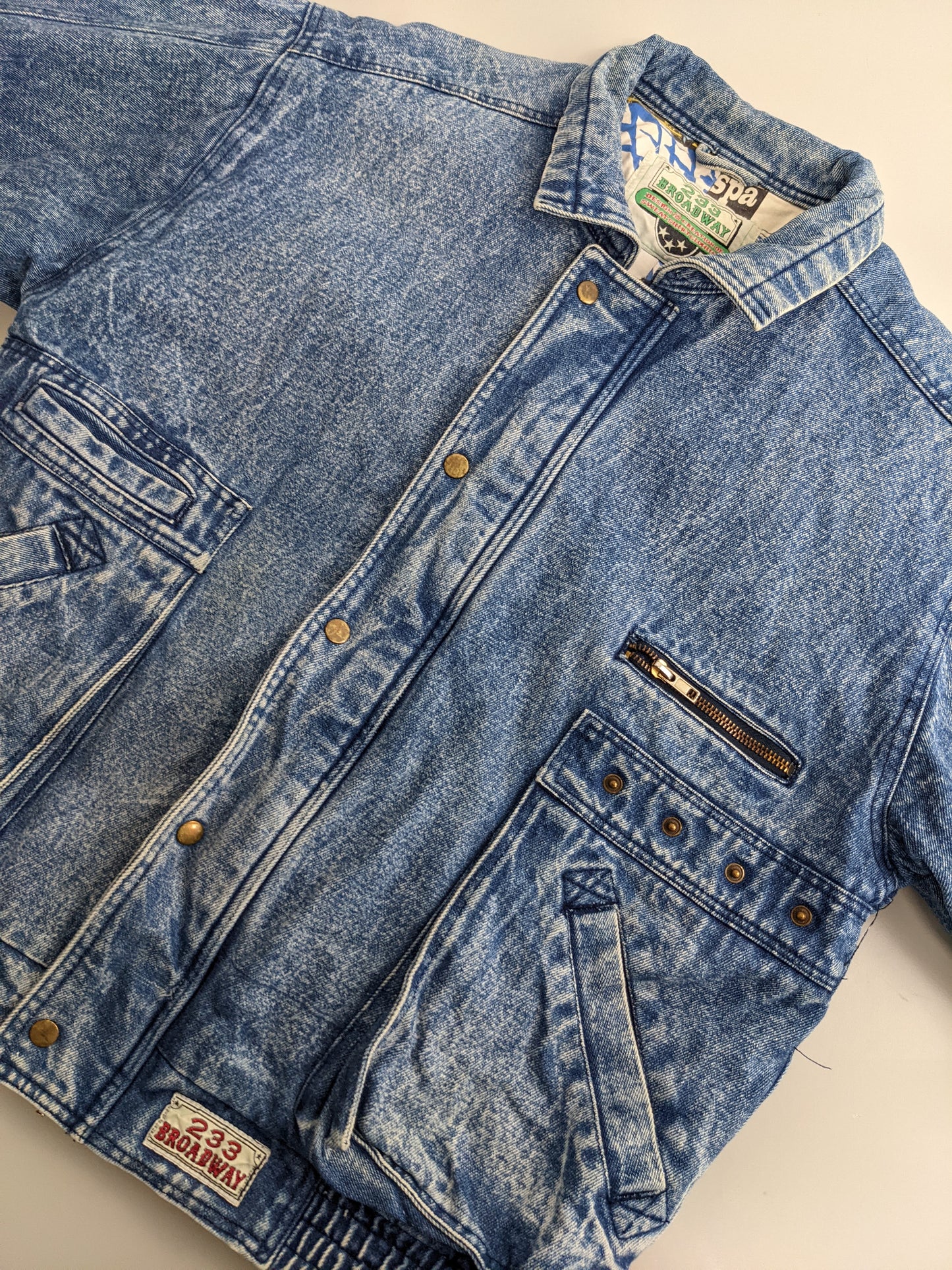 90s Vespa Jeans Jacket Blue M