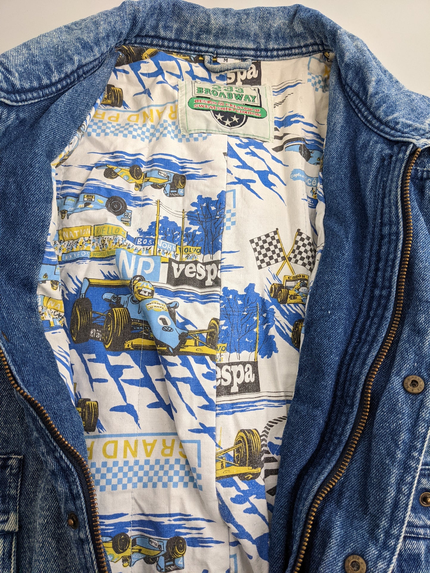 90s Vespa Jeans Jacket Blue M