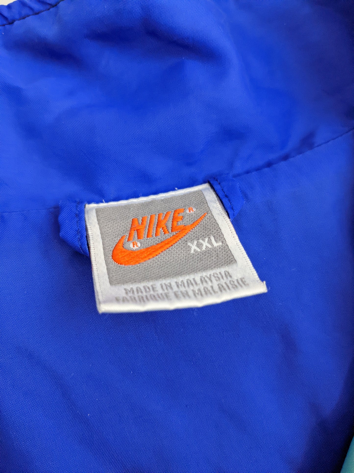 90s Nike Trackjacket Black Turquoise XL