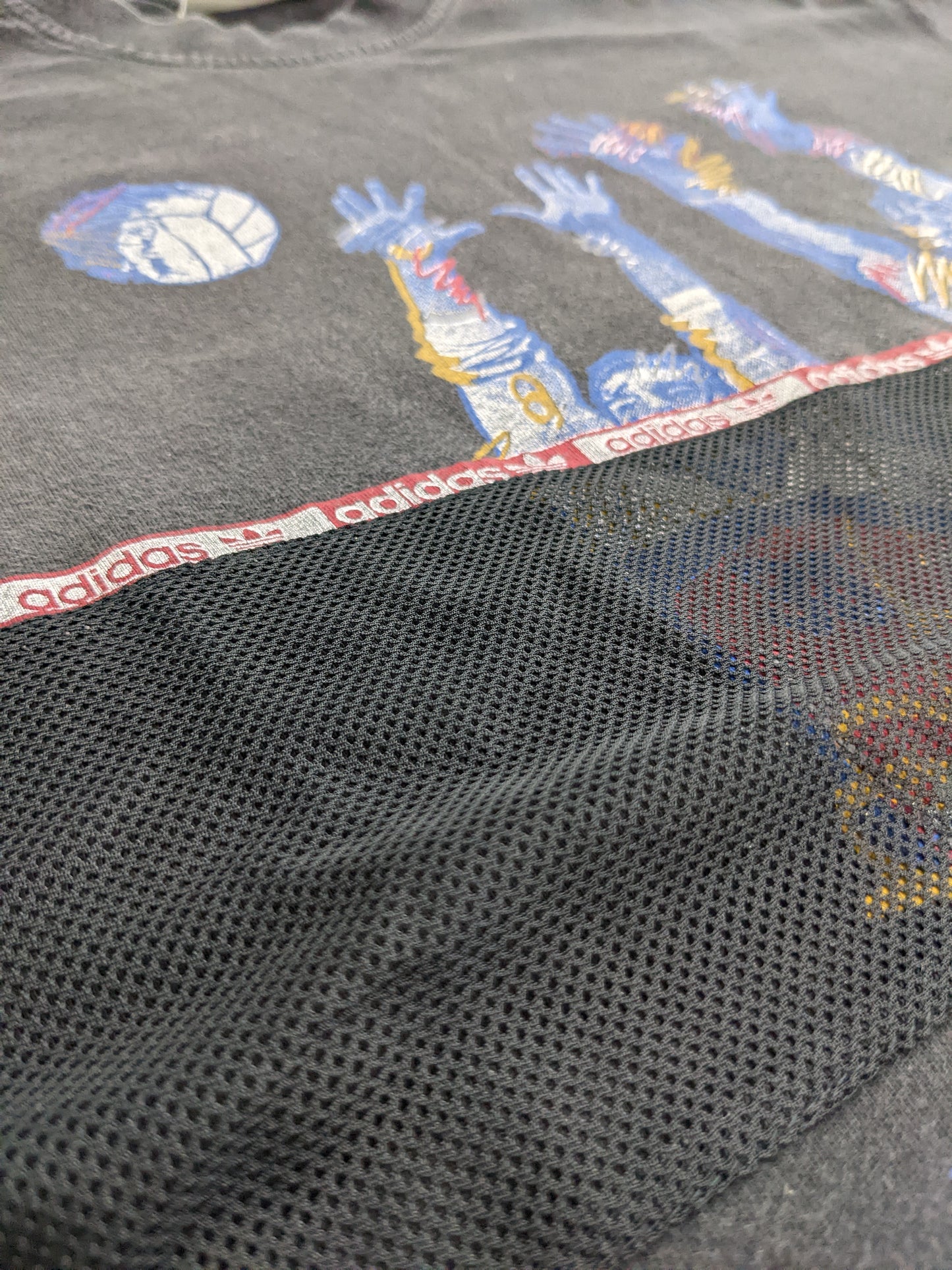 90s Adidas Volleyball T-Shirt Black M