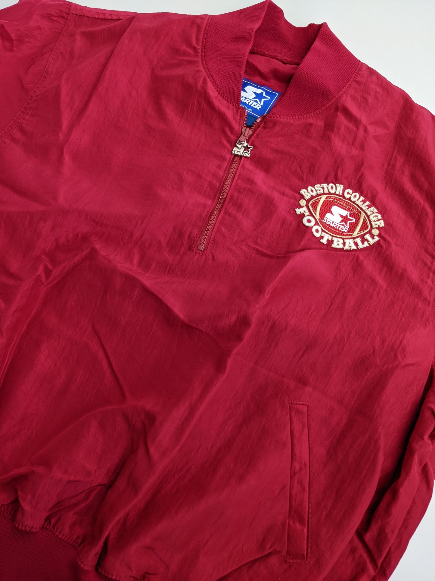 90s Starter Boston College Football NCAA Jacket Red XL/XXL