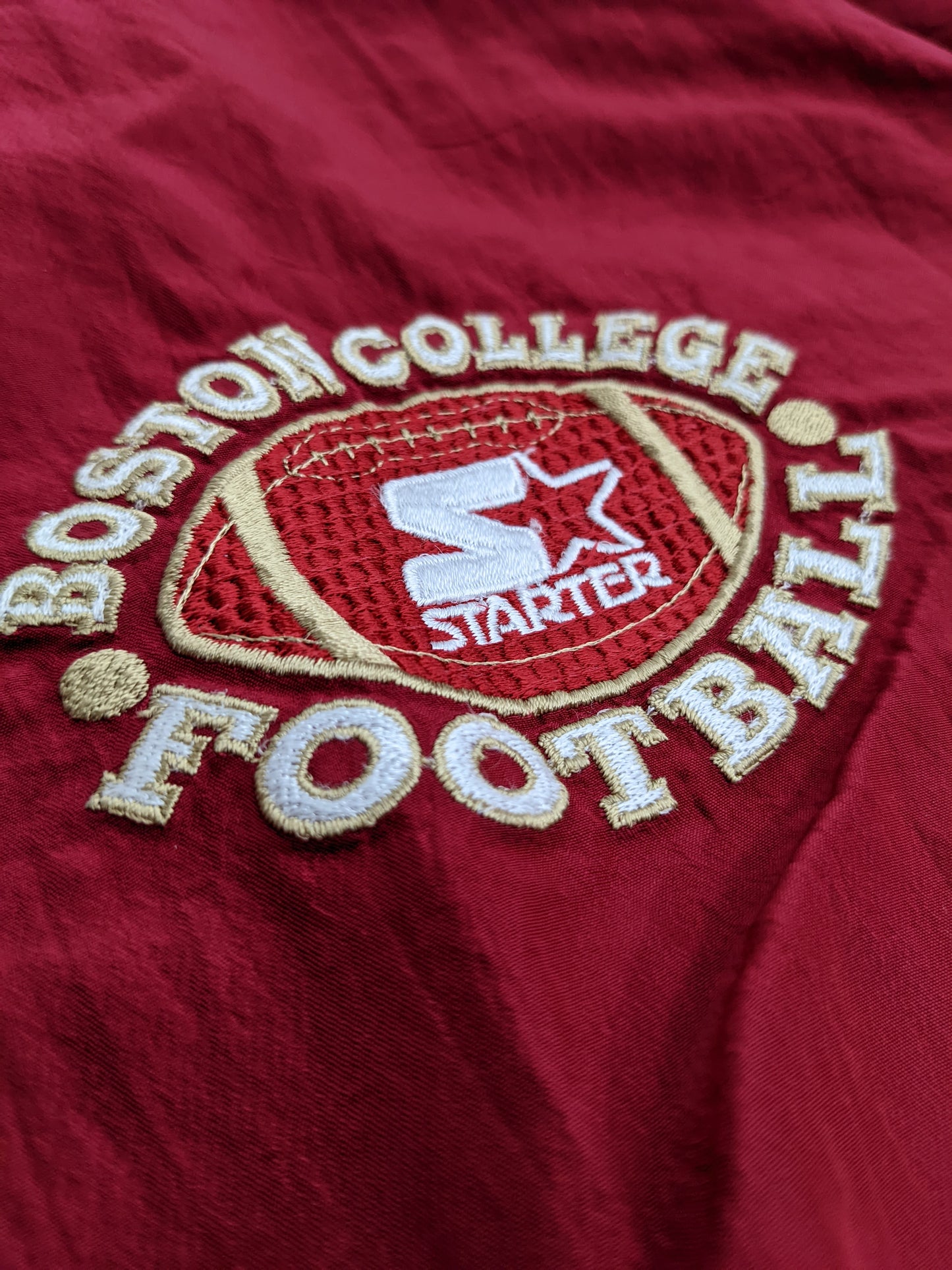 90s Starter Boston College Football NCAA Jacket Red XL/XXL