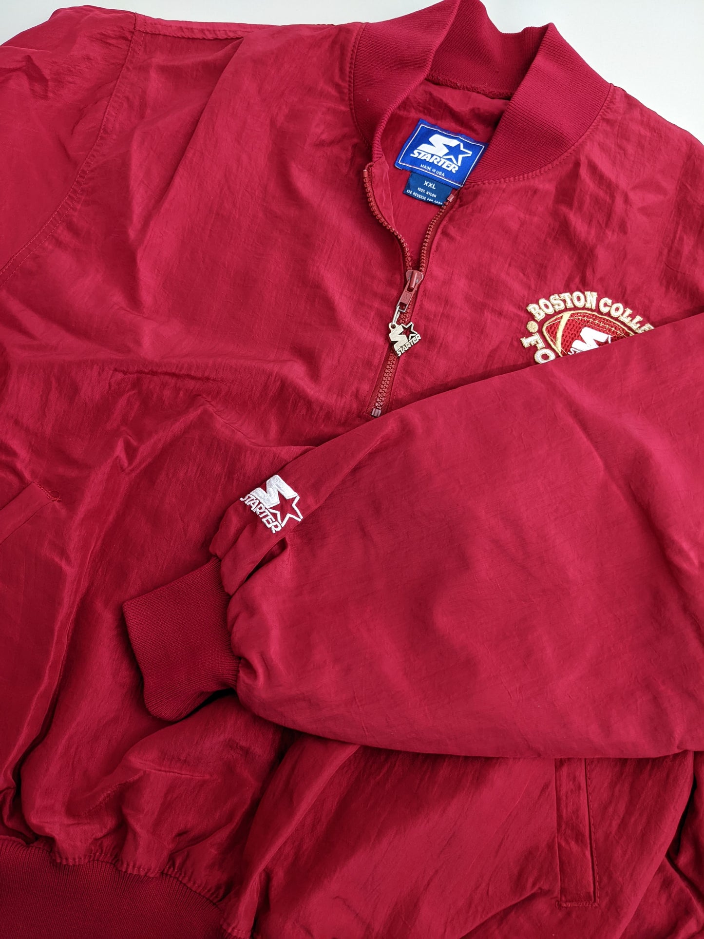 90s Starter Boston College Football NCAA Jacket Red XL/XXL