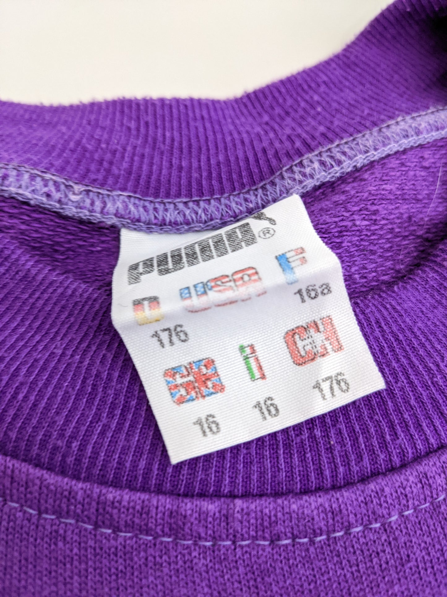 90s Puma Baseball Sweatshirt Purple M