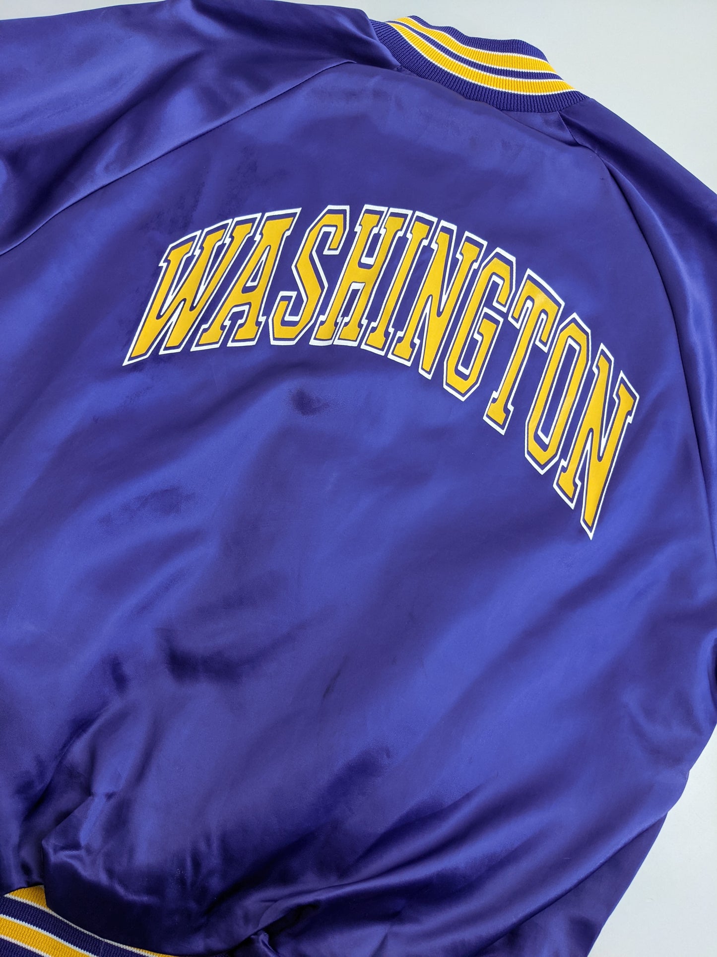 80s Chalk Line Washington Huskies NCAA College Jacket Purple M