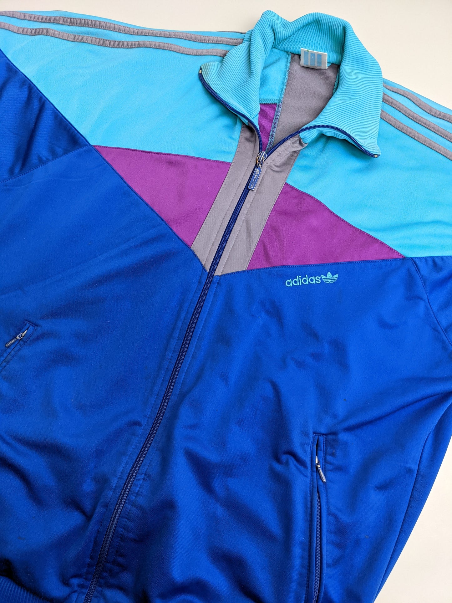 90s Adidas Trackjacket Blue Turquoise M