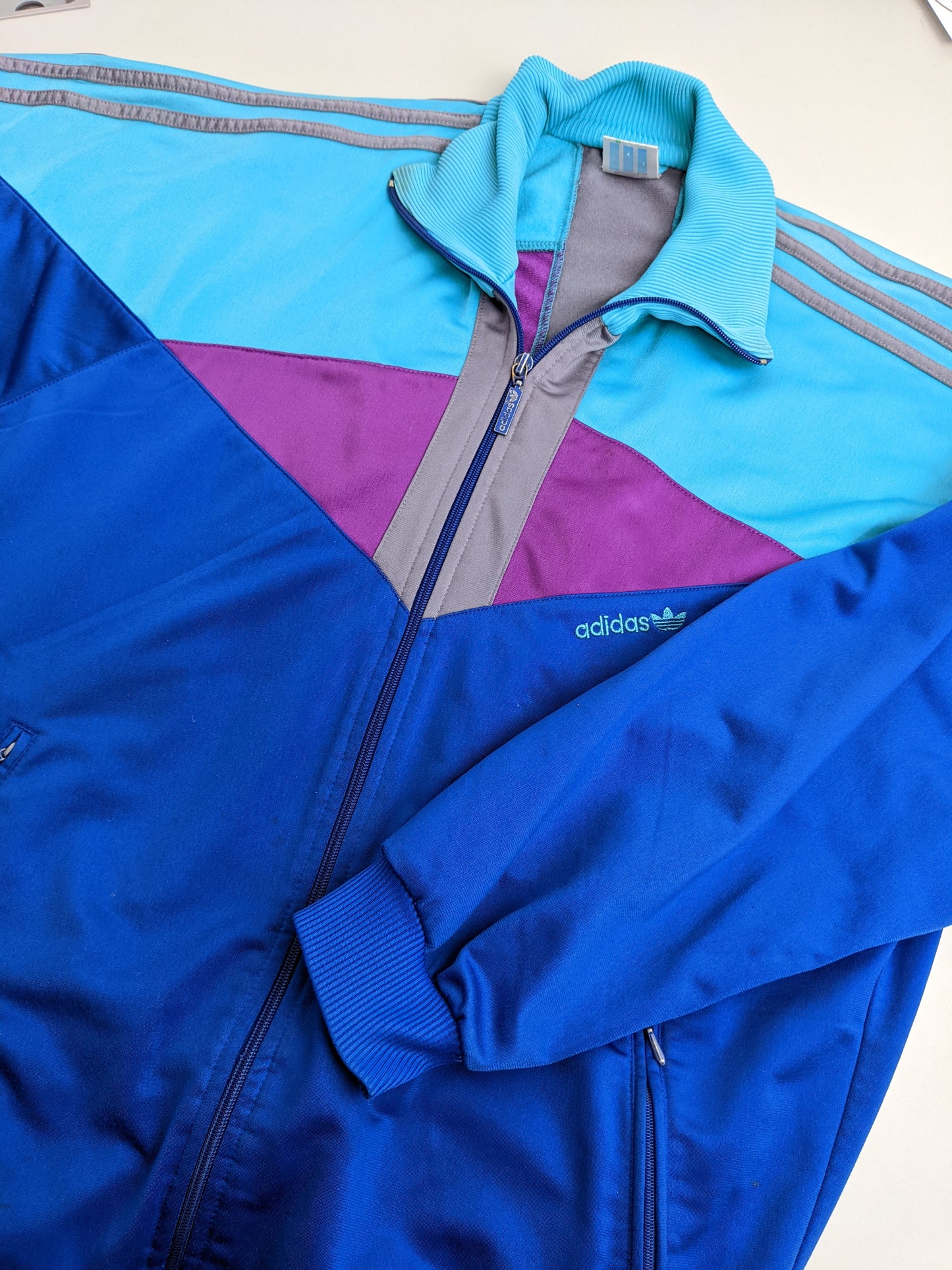 90s Adidas Trackjacket Blue Turquoise M