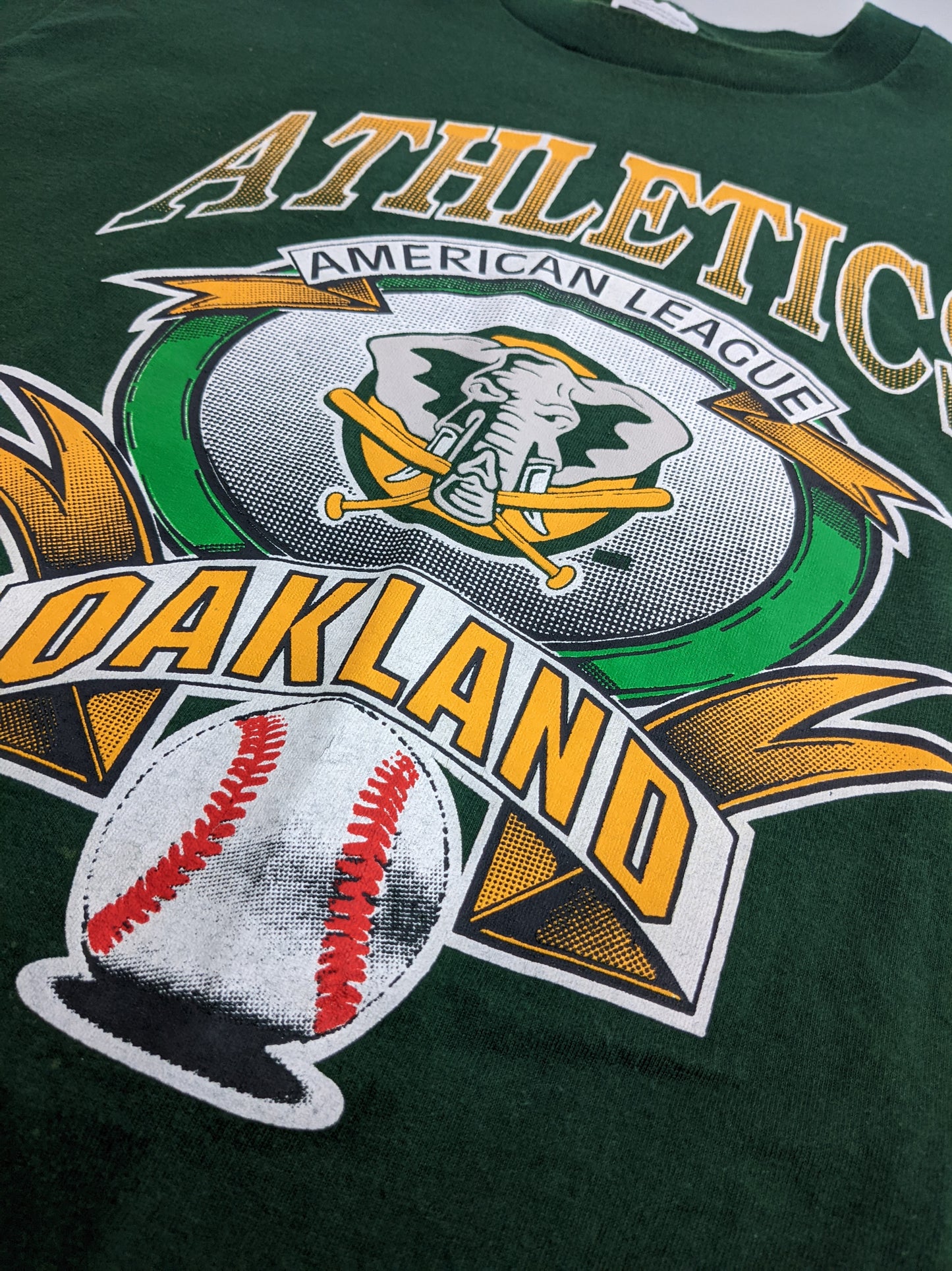 90s Tultex Oakland Athletics MLB T-Shirt Green XL