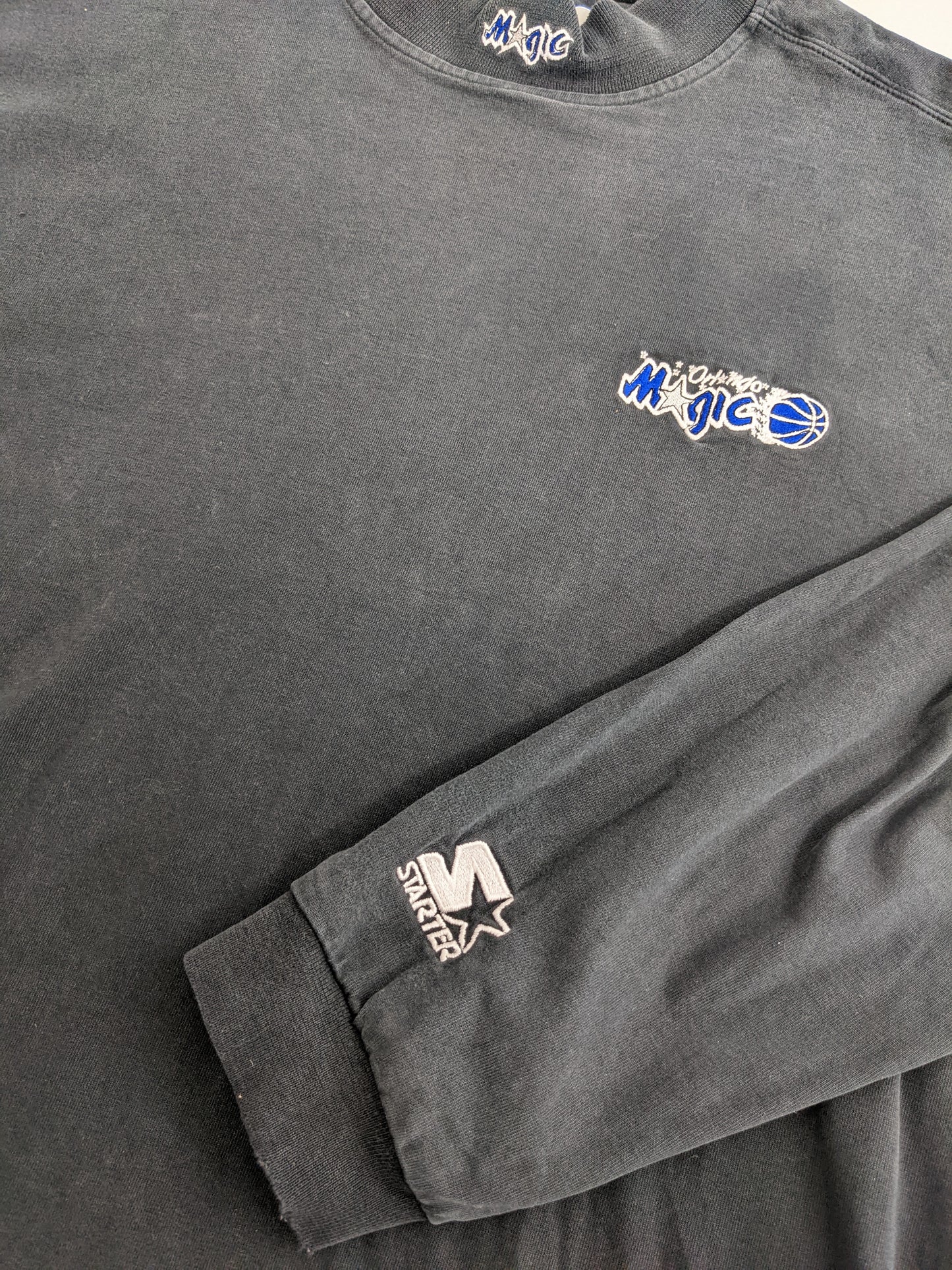 90s Starter Orlando Magic NBA Longsleeve Black L/XL