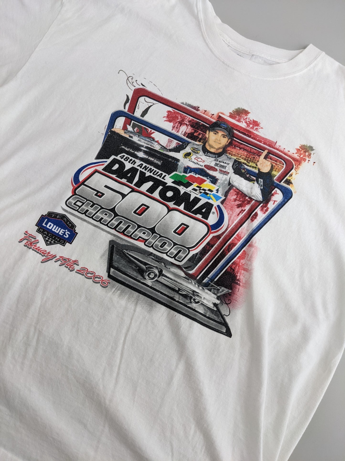 00s Chase Daytona NASCAR T-Shirt White XL