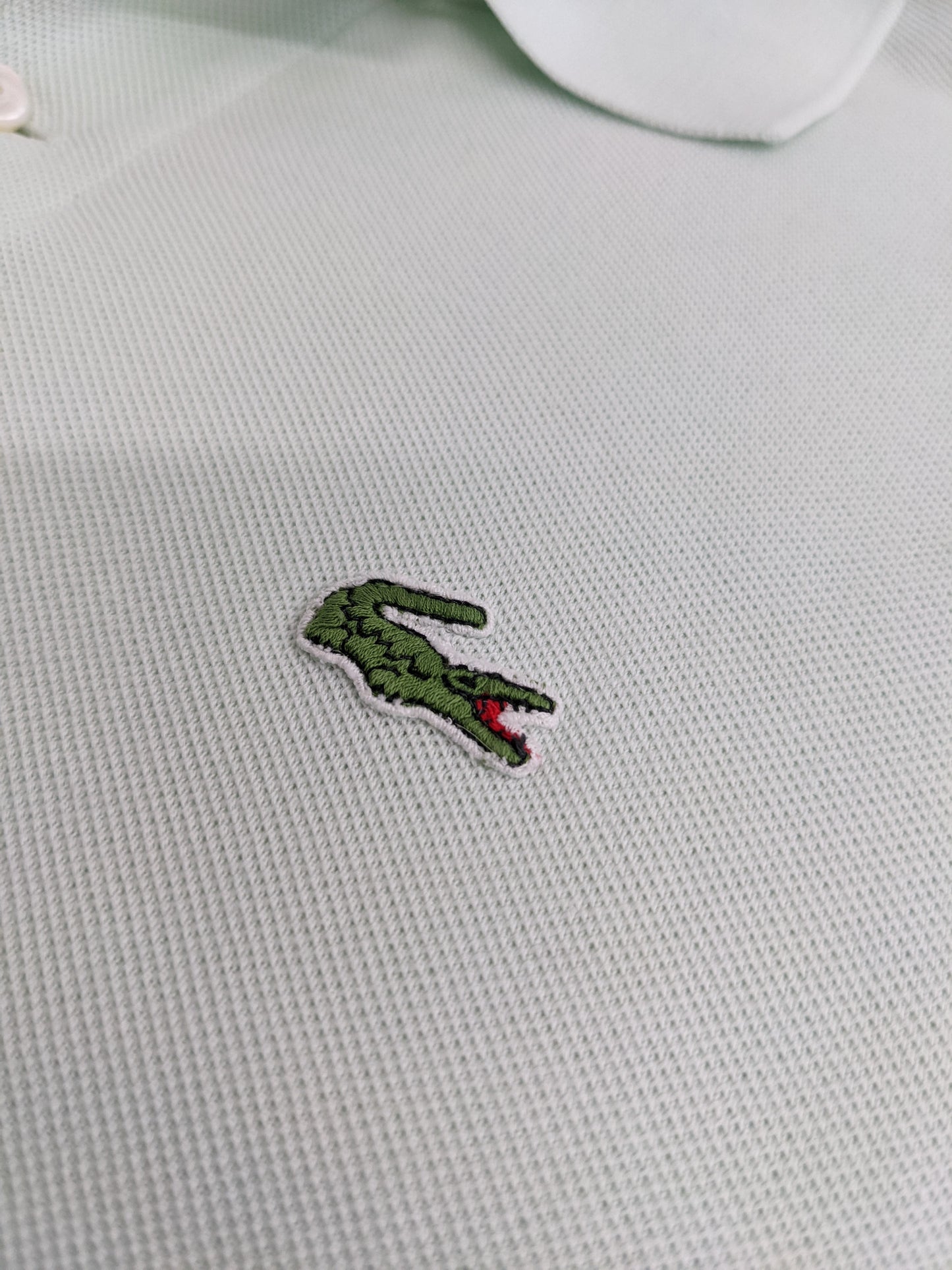 80s Lacoste Polo Light Green M/L