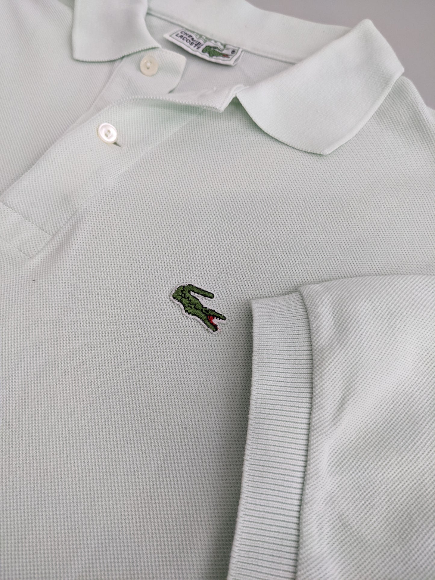 80s Lacoste Polo Light Green M/L