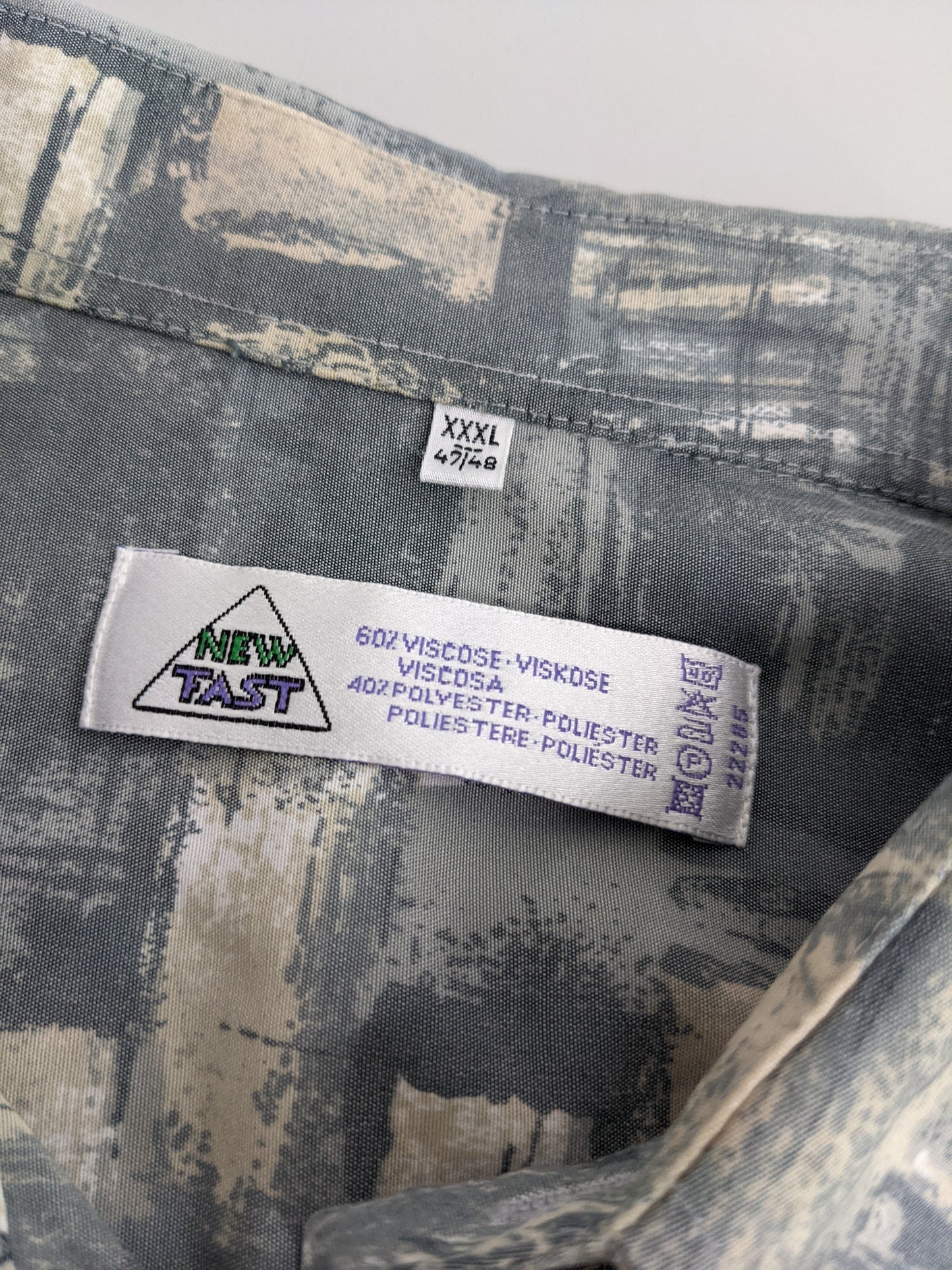 90s New Fast Crazy Shirt Grey XXL
