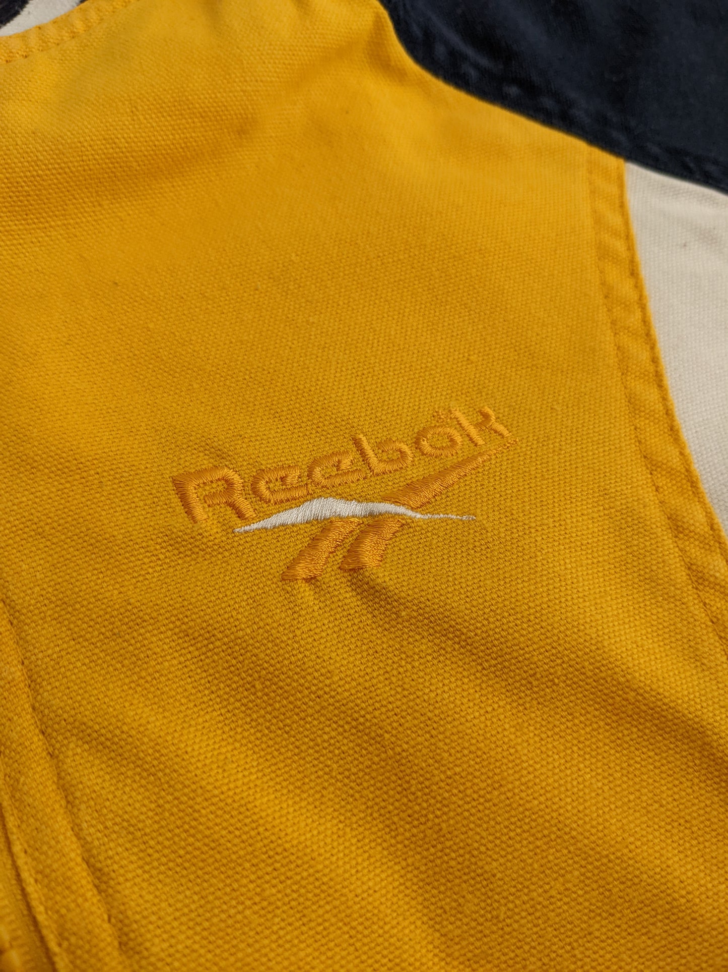 90s Reebok Jacket Yellow Navy M