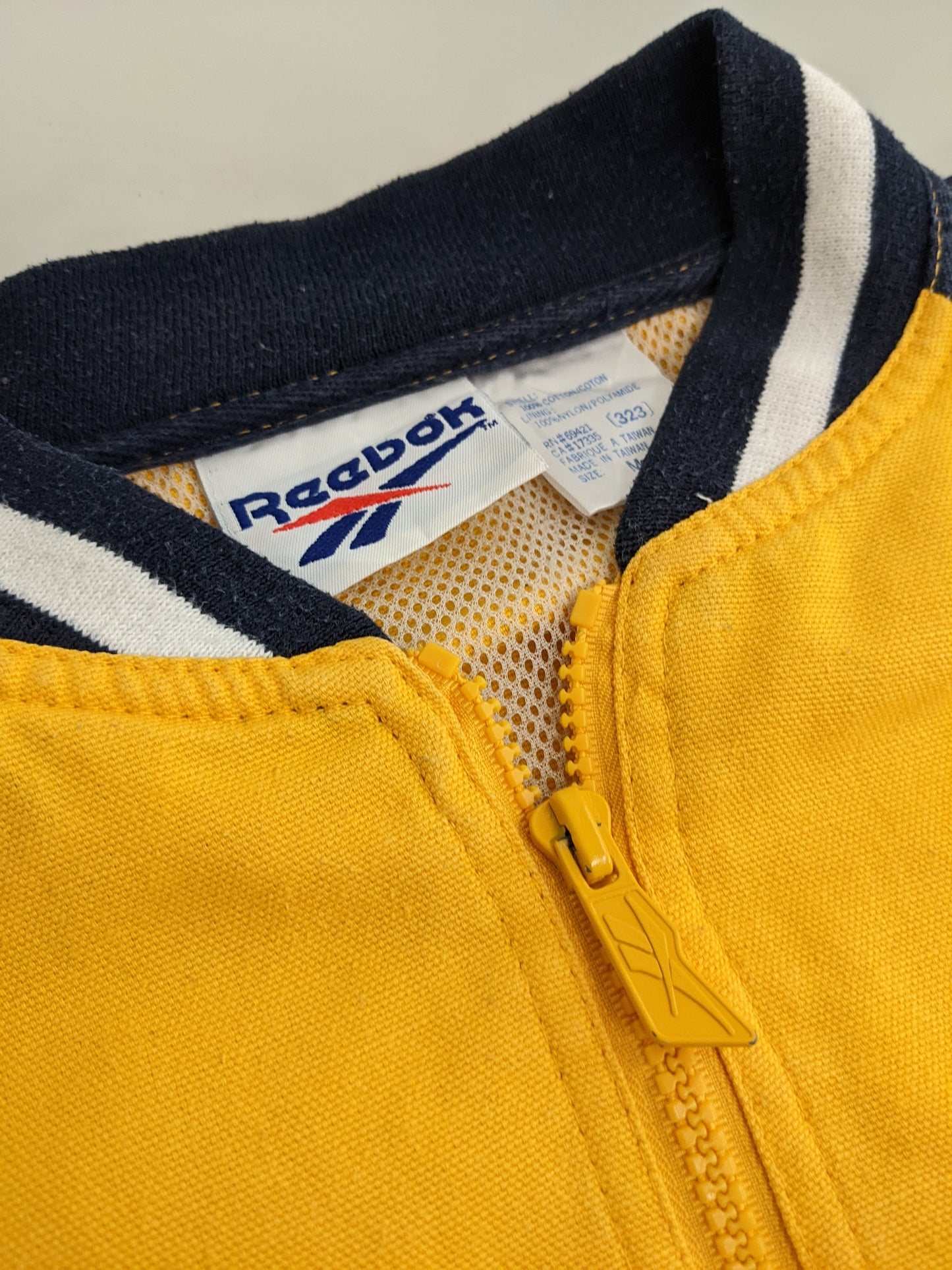 90s Reebok Jacket Yellow Navy M