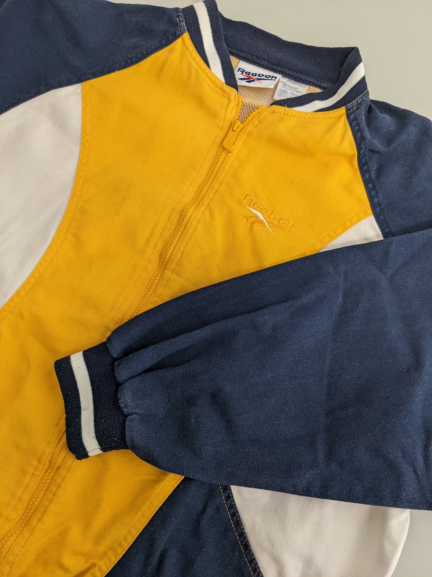 90s Reebok Jacket Yellow Navy M