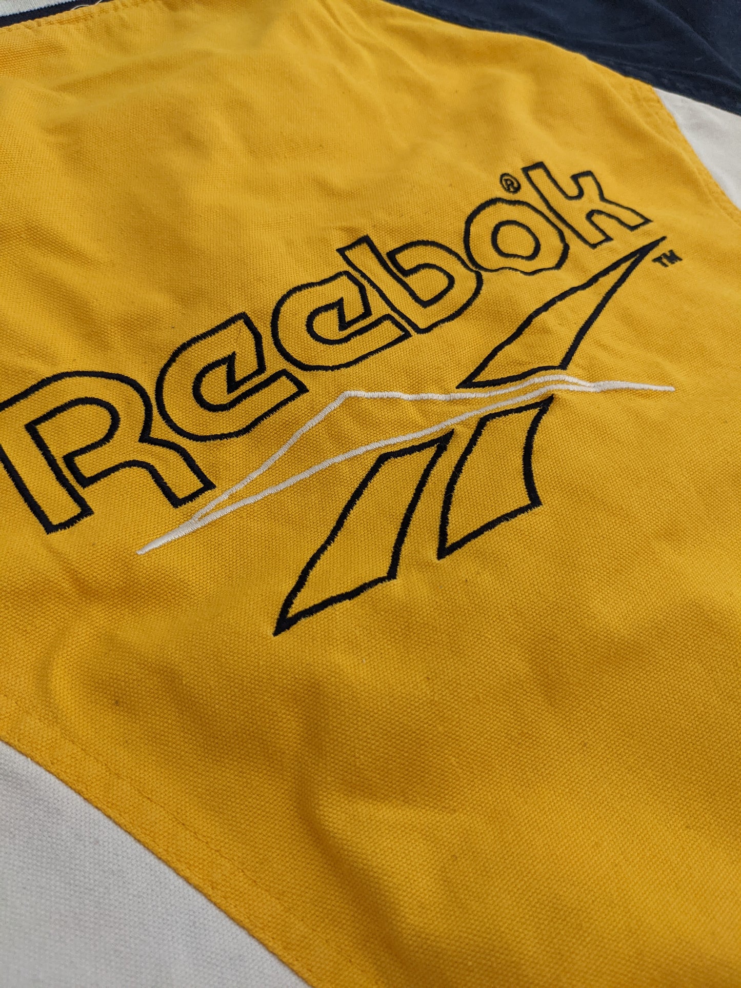 90s Reebok Jacket Yellow Navy M