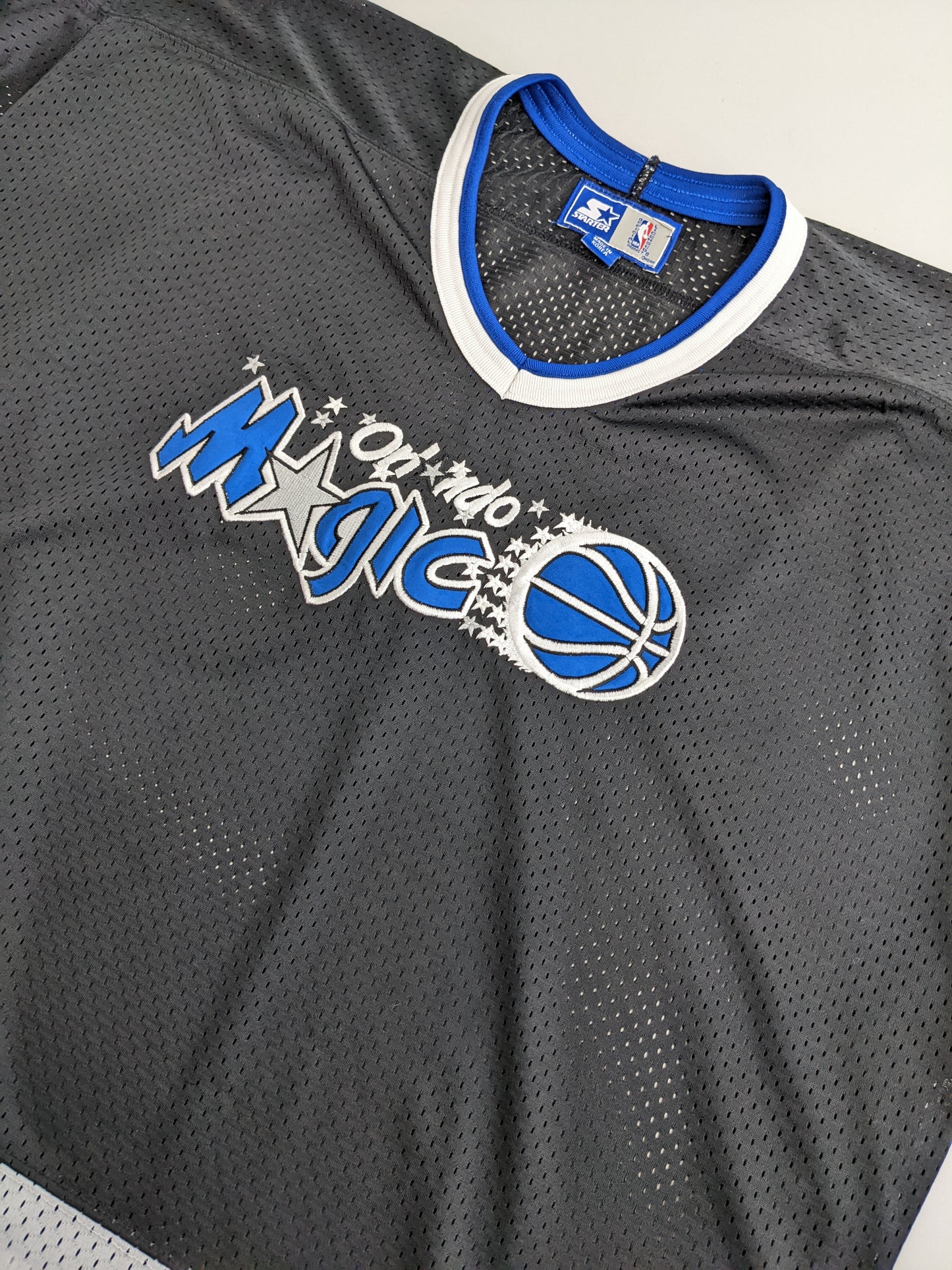 90s Starter Orlando Magic NBA Jersey Black Blue L