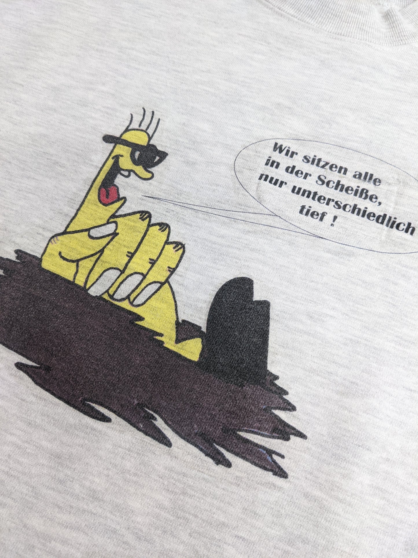 90s Hanes Postleitzahlen Rolf Deutsche Post Sweatshirt Grey M