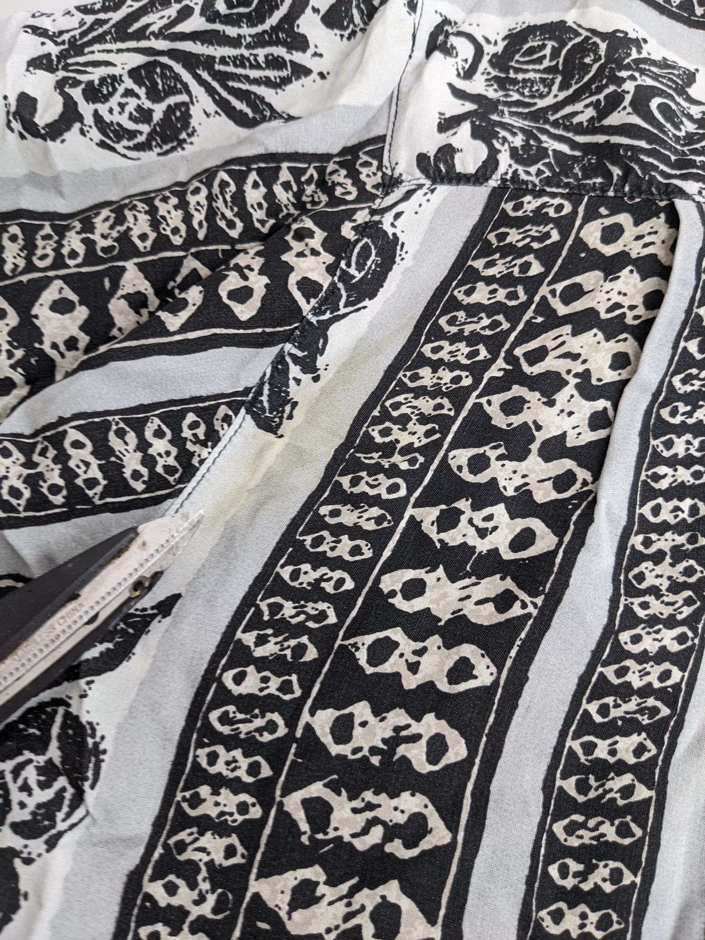 90s Malagrida Crazy Pattern Black White M/L