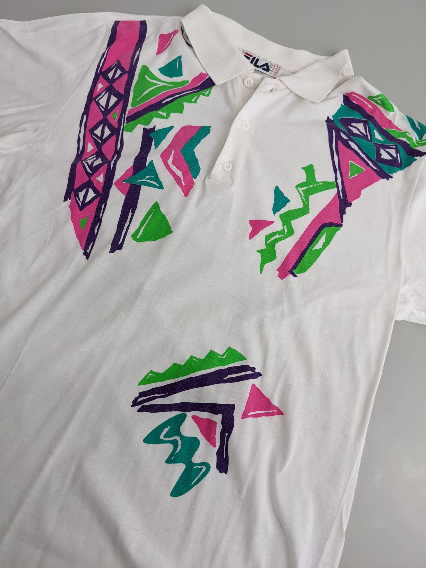 90s Fila Polo White L/XL