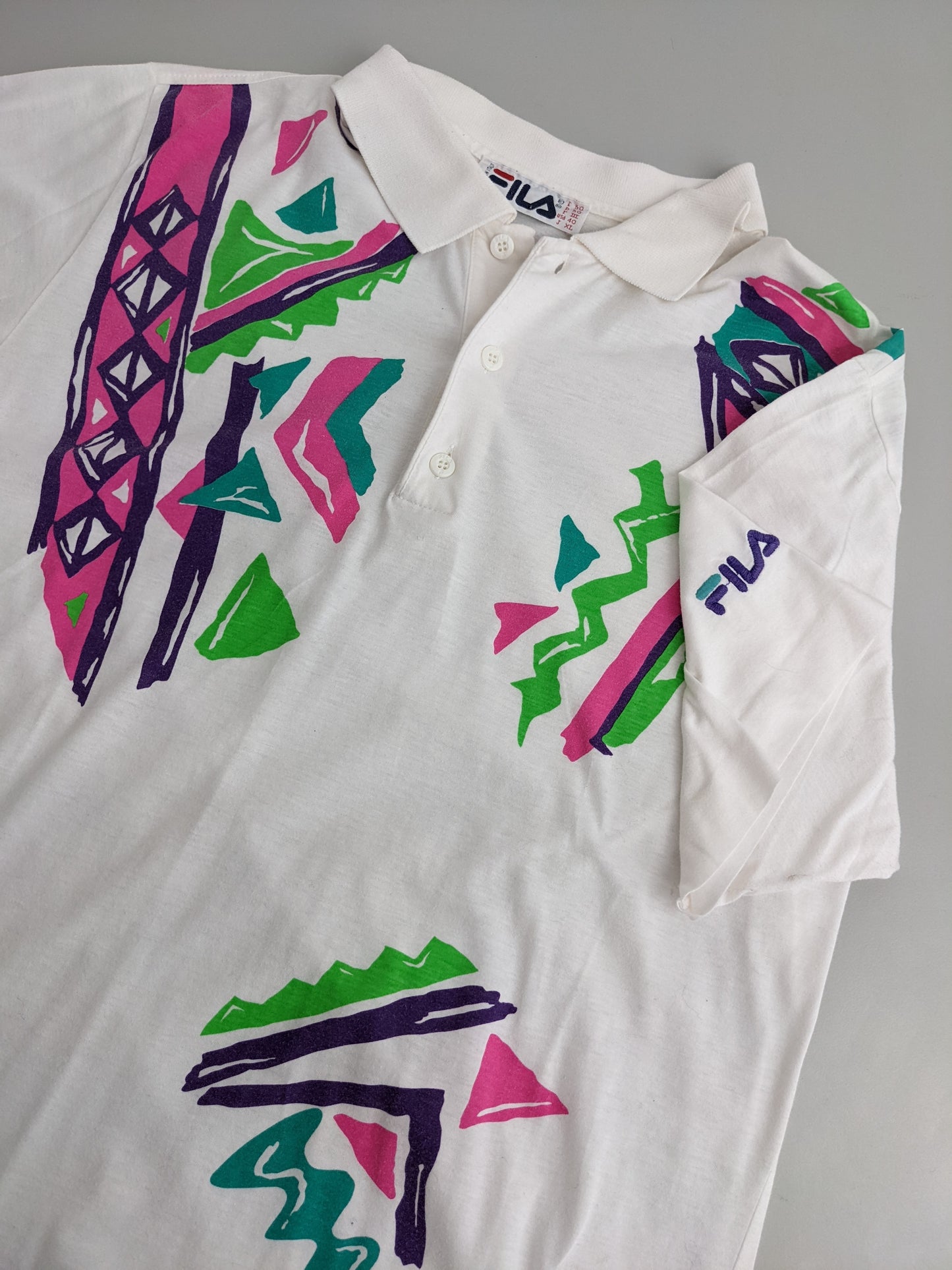 90s Fila Polo White L/XL