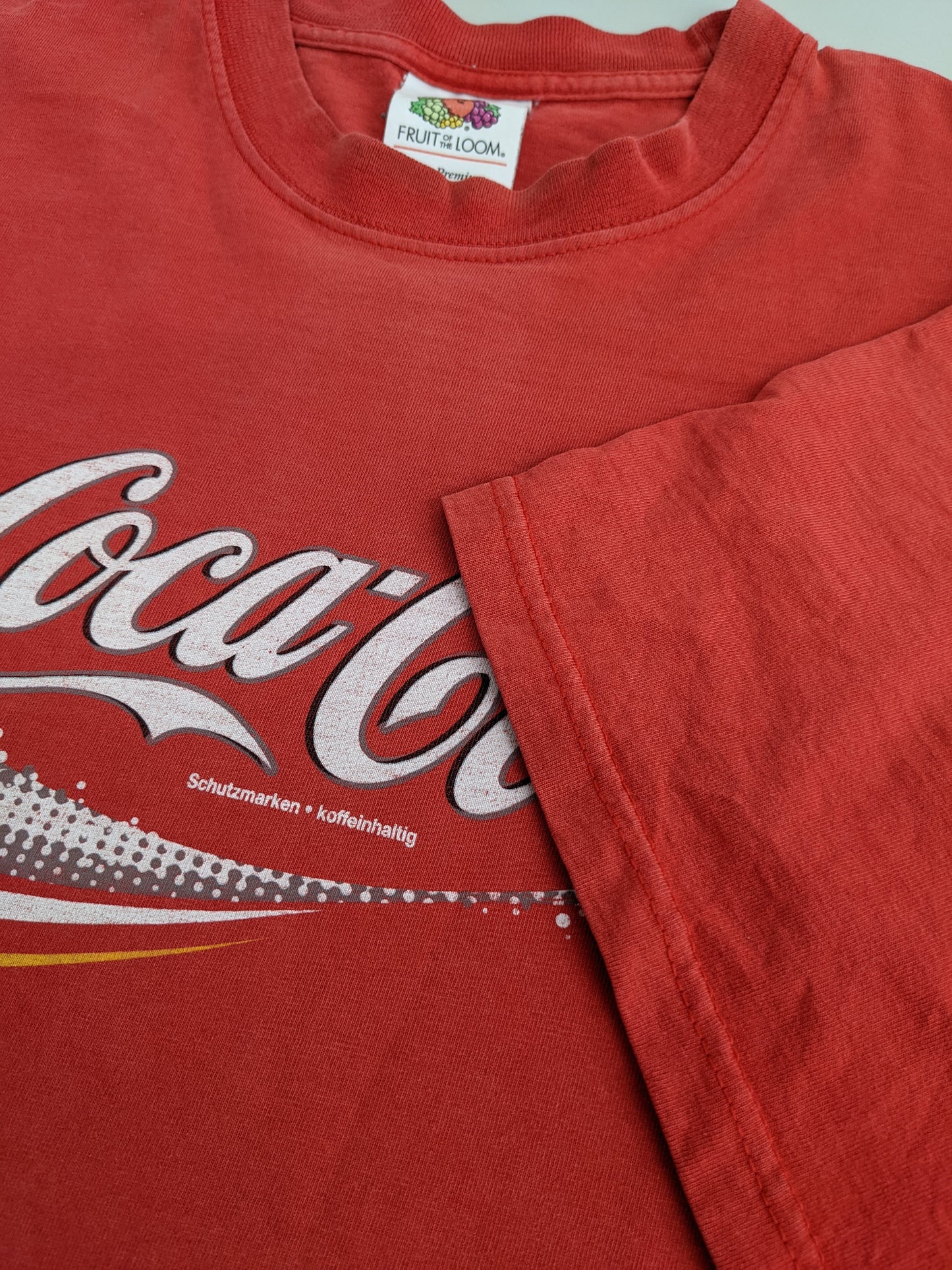 00s Fruit of the Loom Coca Cola T-Shirt Red L