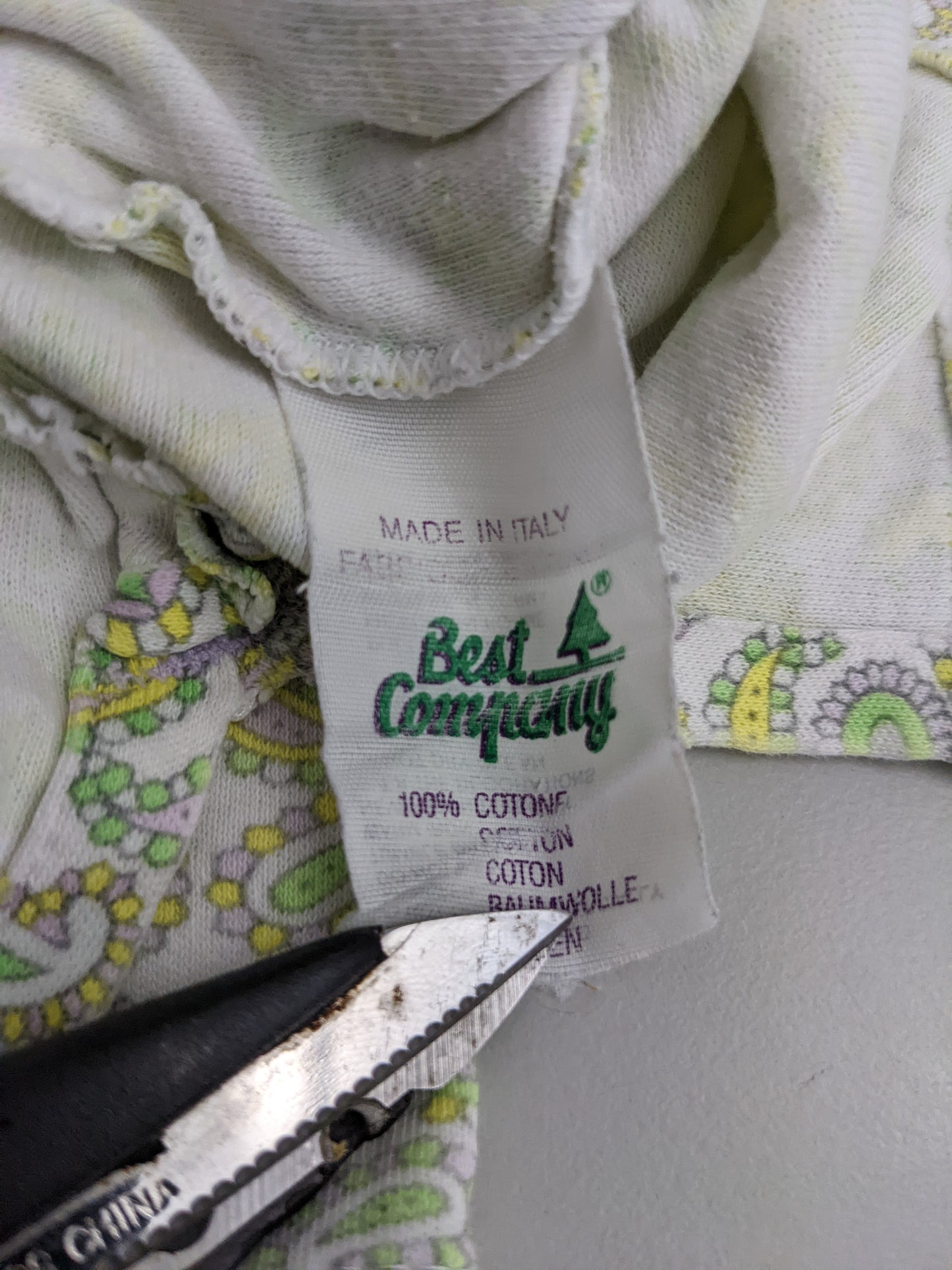 80s Best Company Polo Shirt Yellow White L