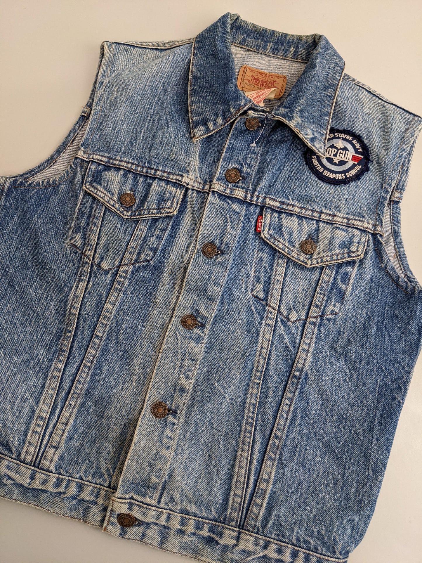 90s Levis Jeans Vest Blue Topgun M/L
