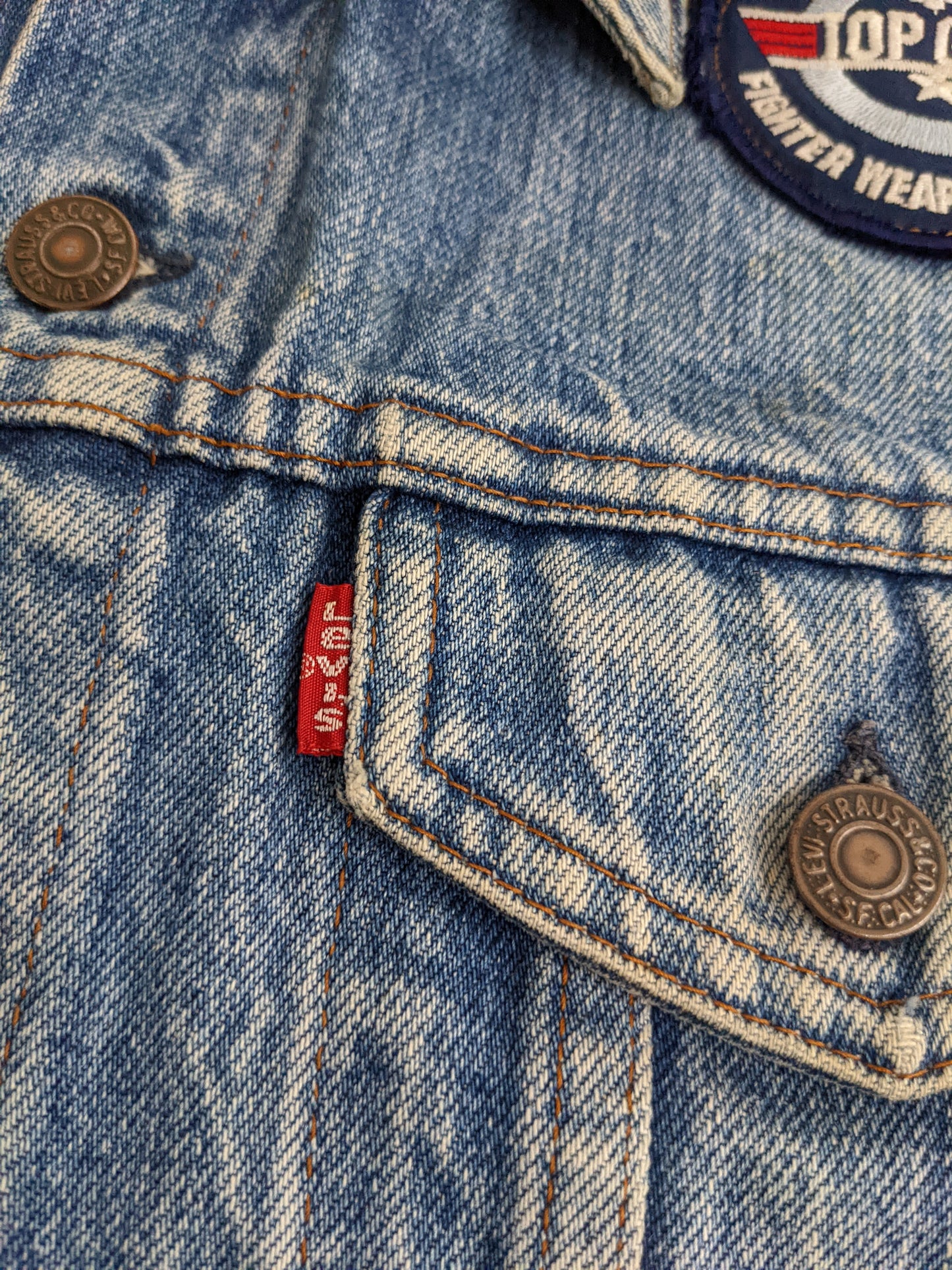 90s Levis Jeans Vest Blue Topgun M/L