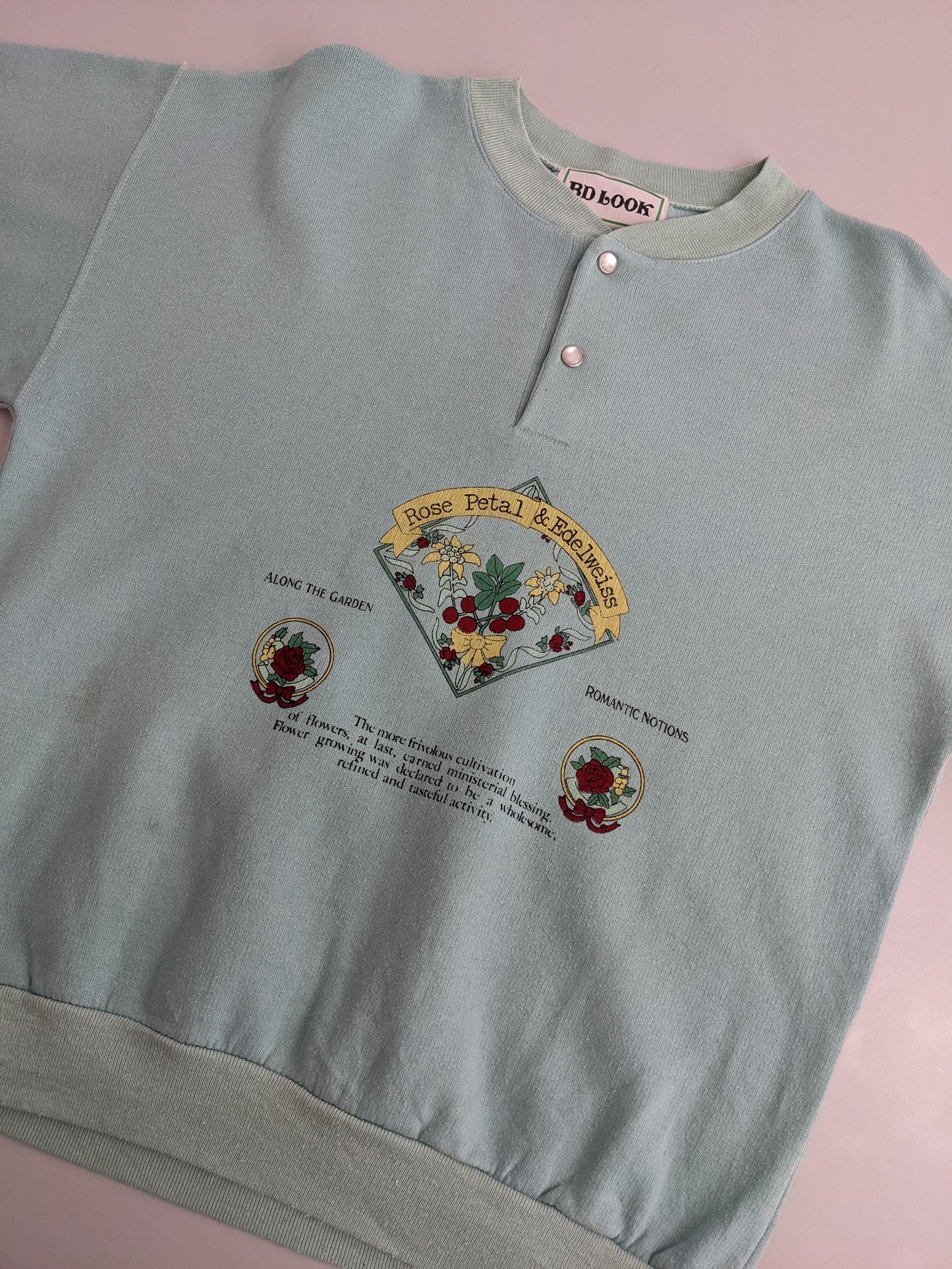 80s BD Look Sweatshirt Mint S/M
