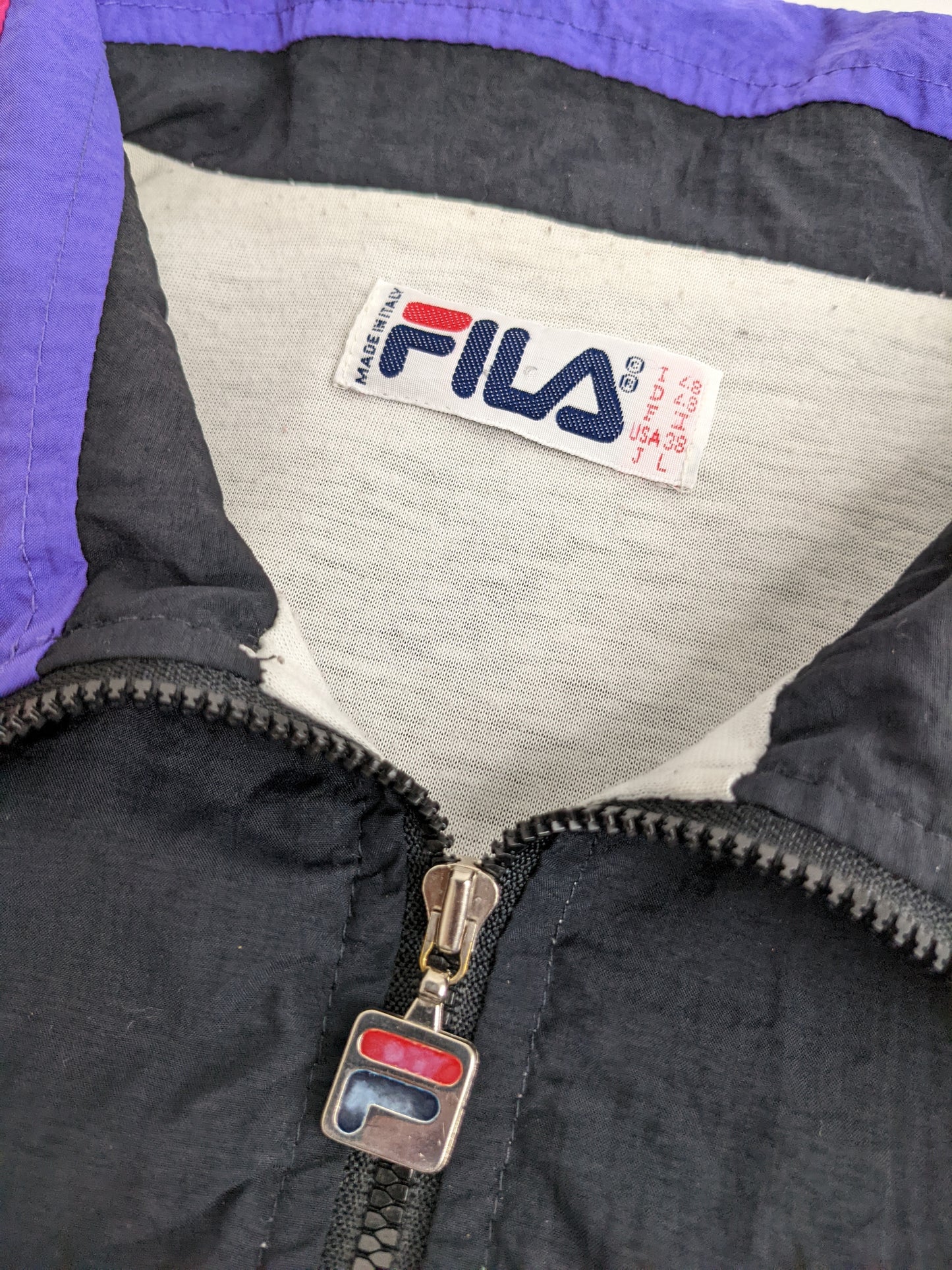90s Fila Trackjacket Black Pink L