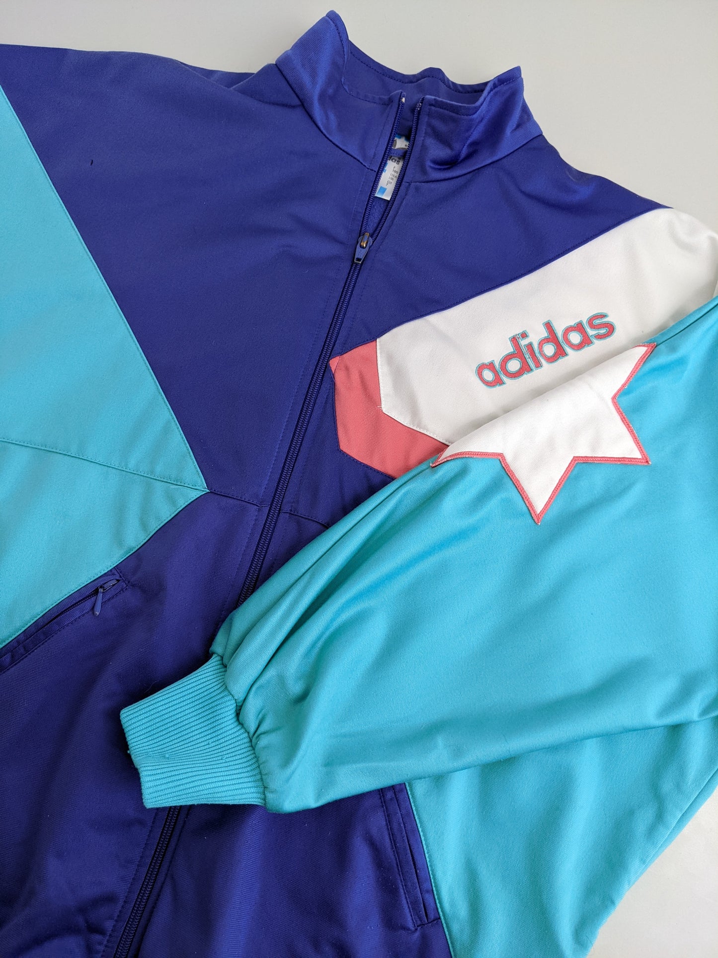 90s Adidas Trackjacket Green Purple L