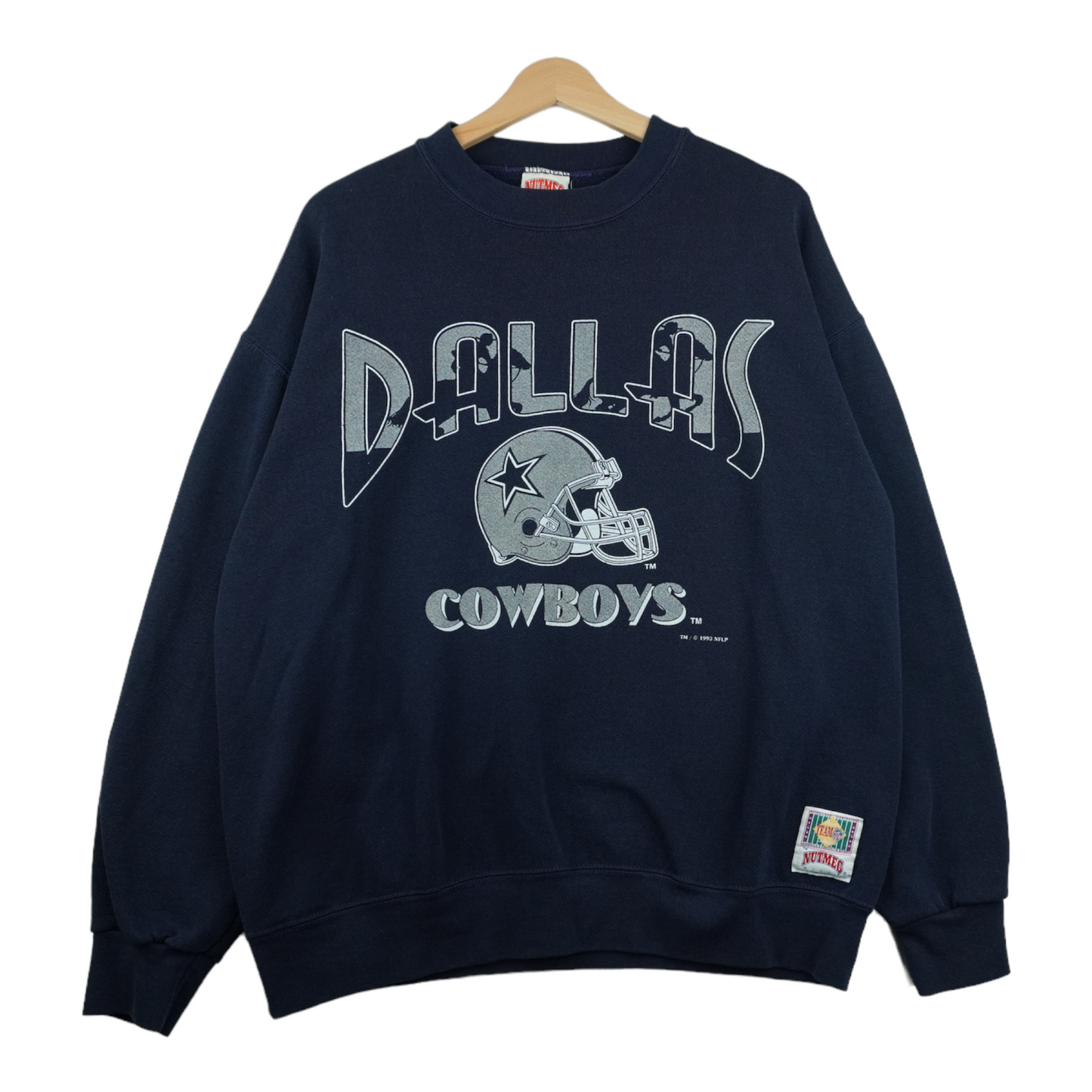 90s Nutmeg Mills Dallas Cowboys NFL Sweatshirt Navy L