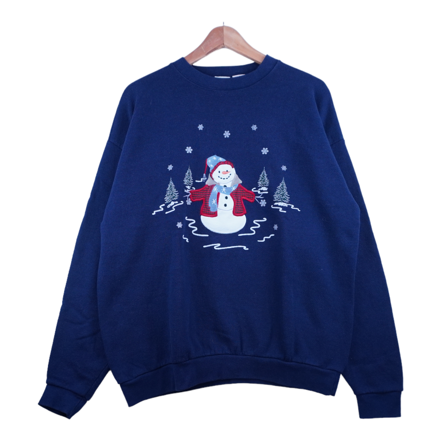 90s Northern Crest Christmas Sweatshirt Navy XL