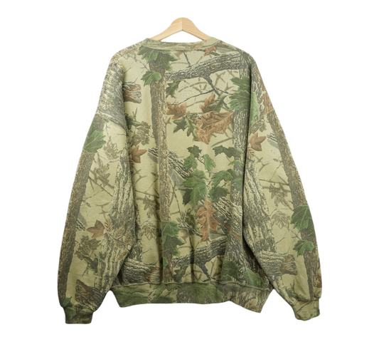 90s Jerzees Outdoor Sweatshirt Camouflage XXL