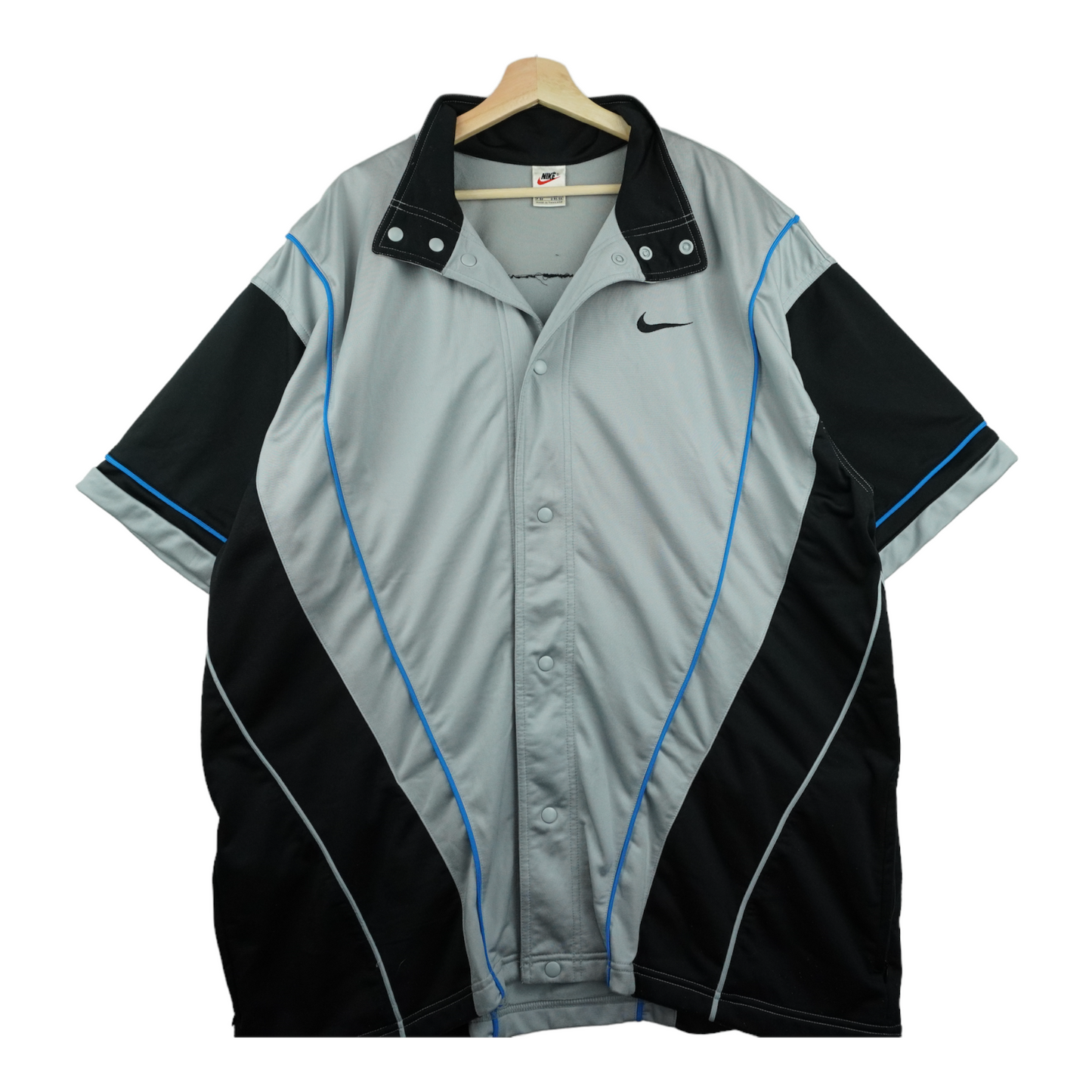 90s Nike Basketball Sport Vest Shirt Grey Blue XXL